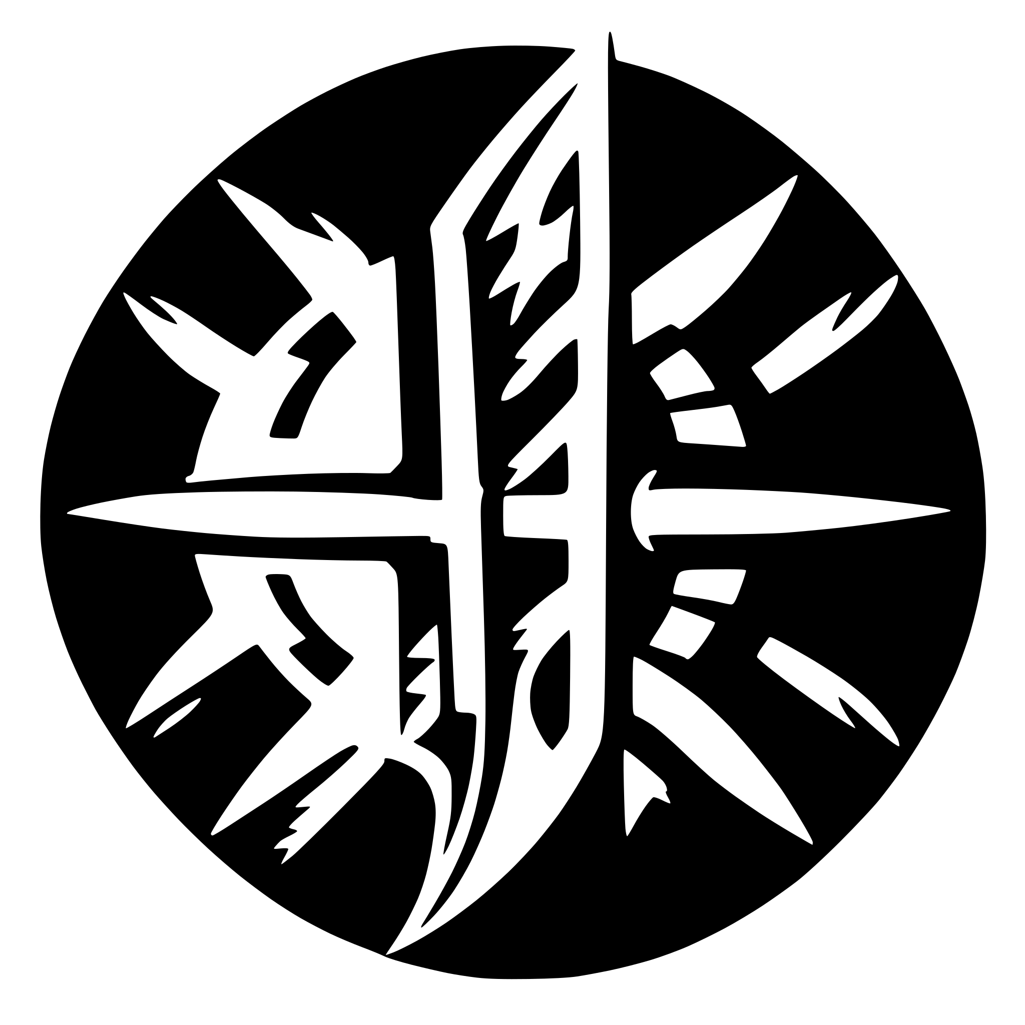 AI-generated SVG of 'tribal blade circle design'