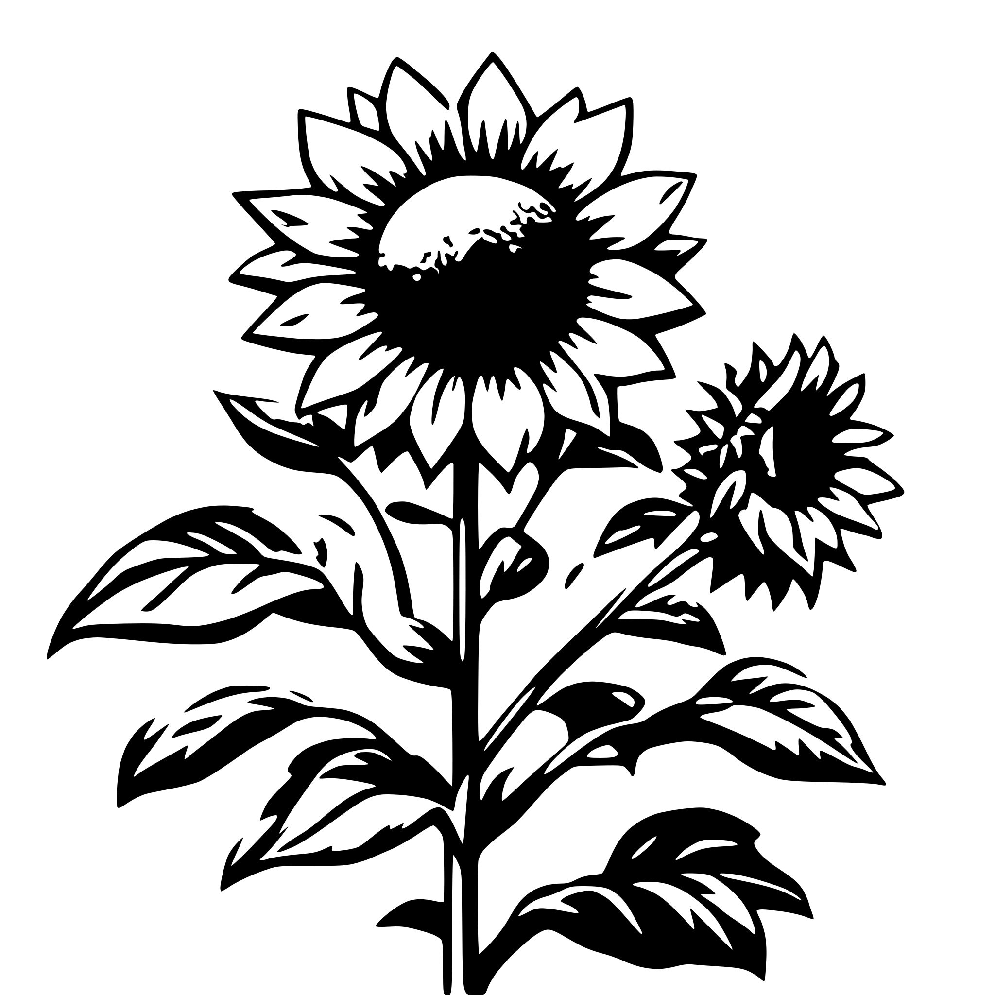 AI-generated SVG of a Sunflower