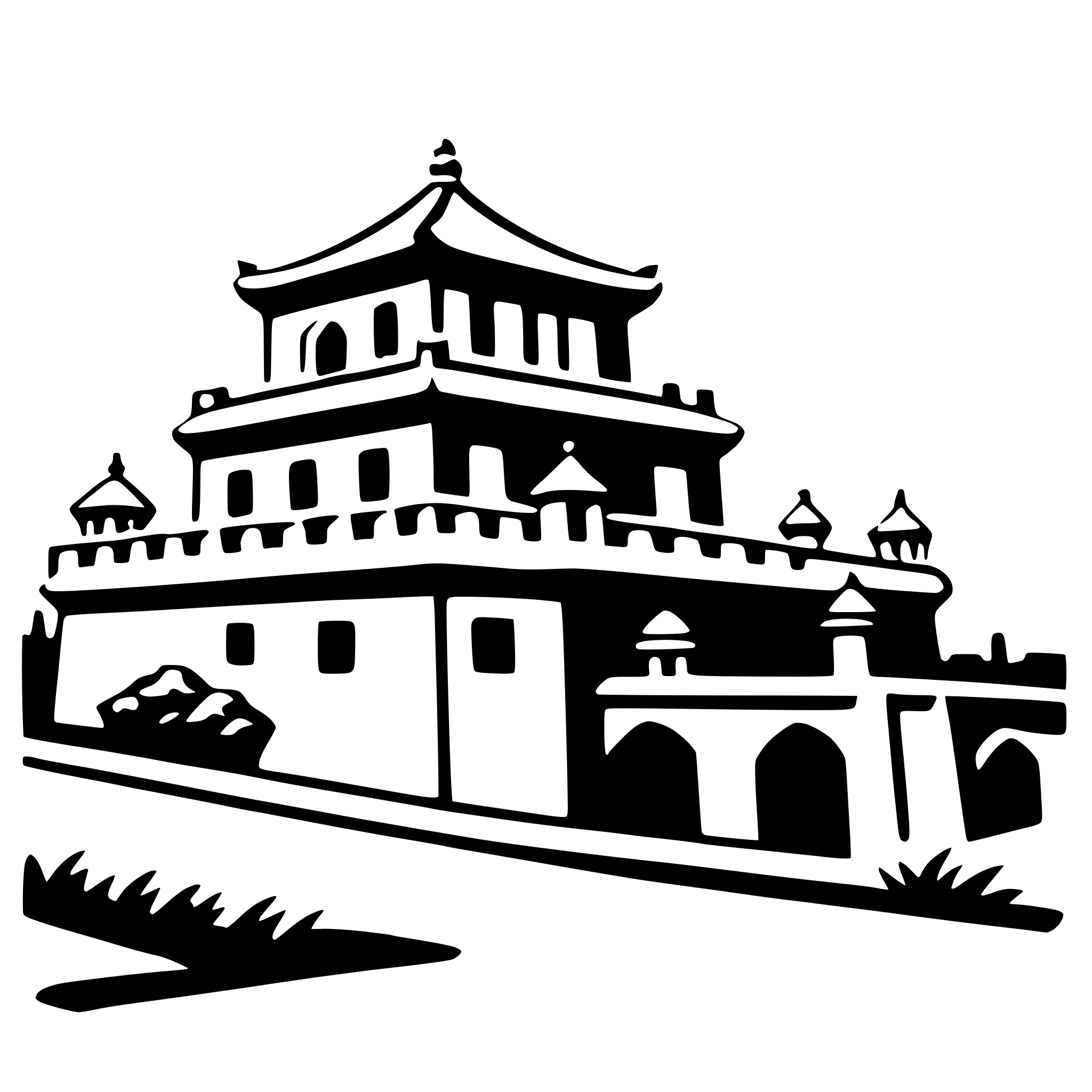 AI-generated SVG of a forbidden city