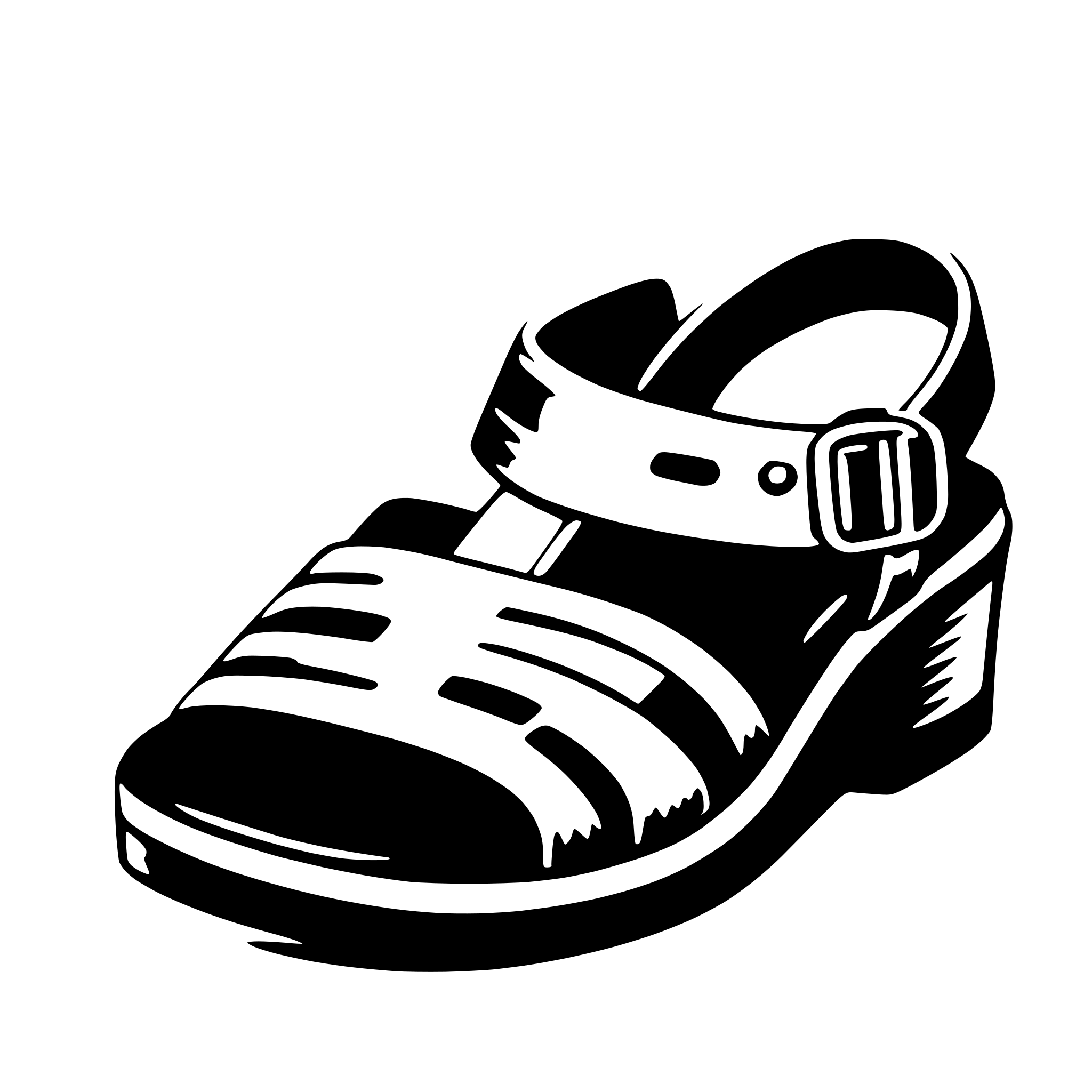 AI-generated SVG of 'sandals'