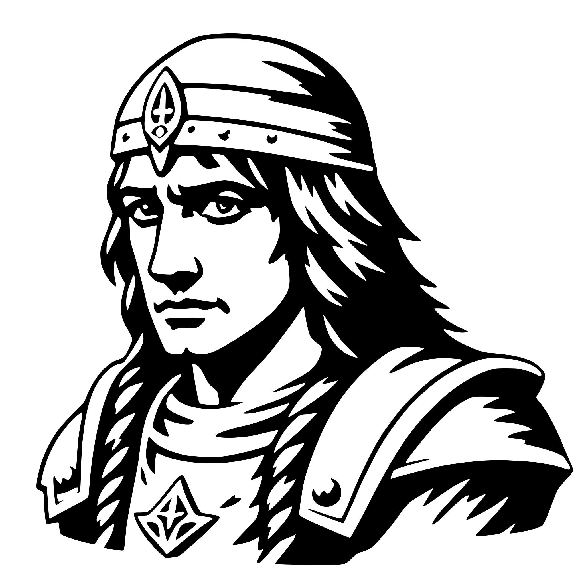 AI-generated SVG of 'attila the hun'