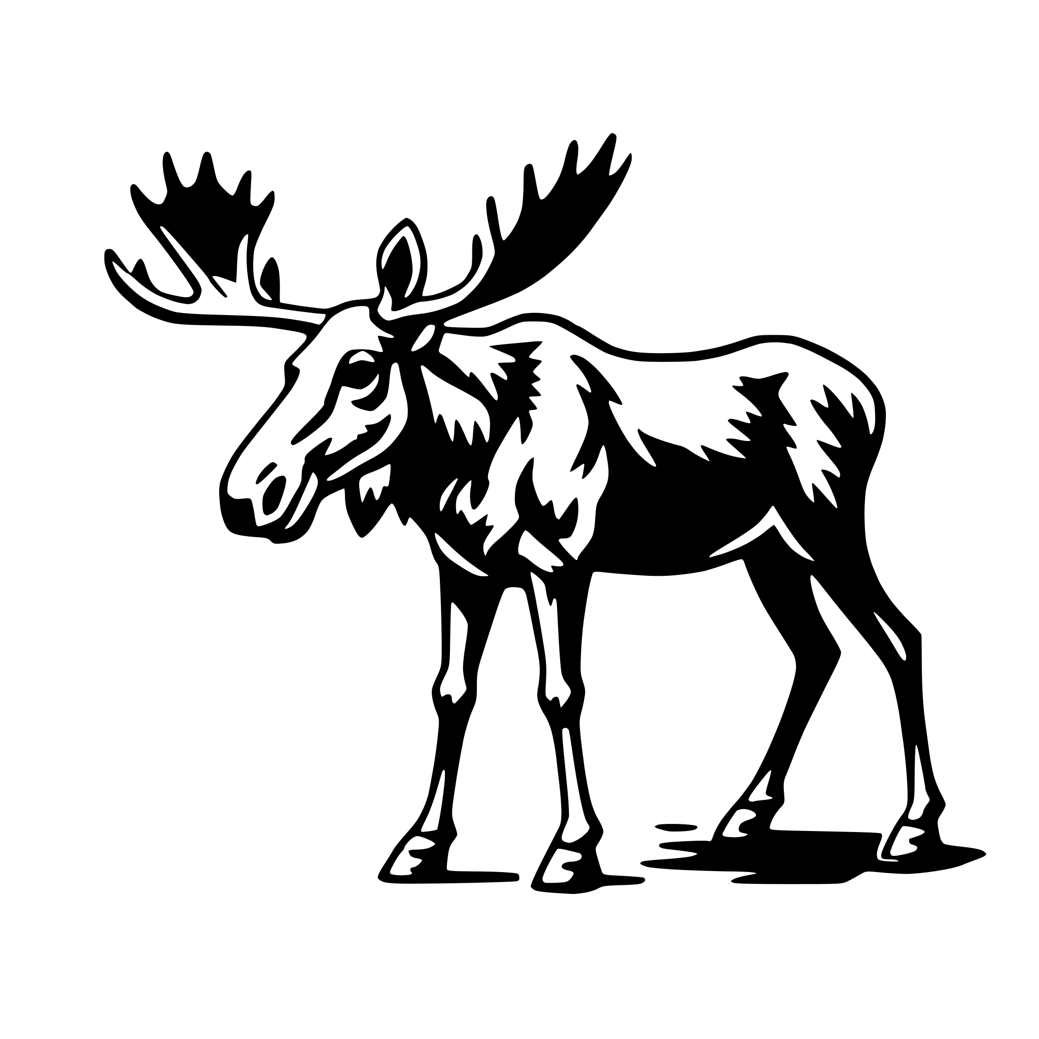 AI-generated SVG of a moose