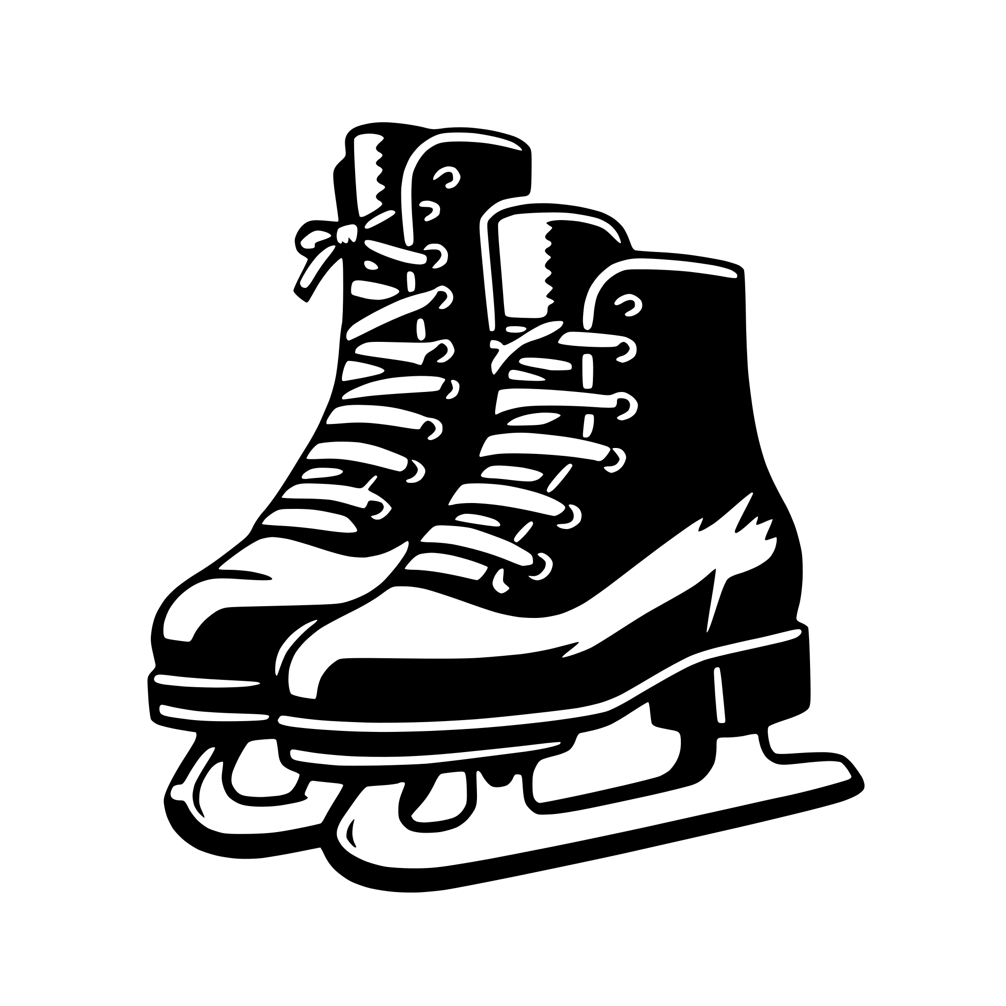 AI-generated SVG of a ice skates