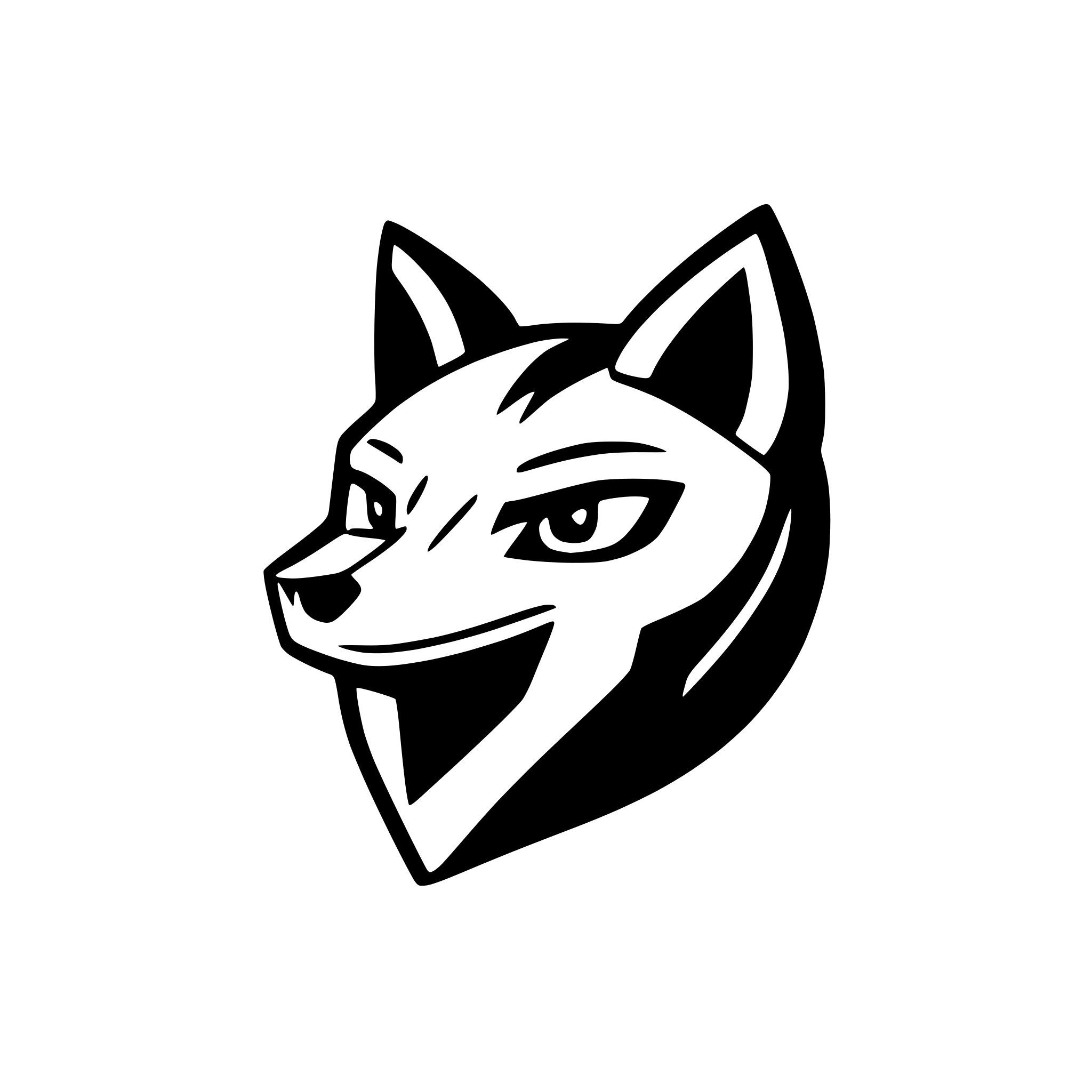 AI-generated SVG of a fox head male save money