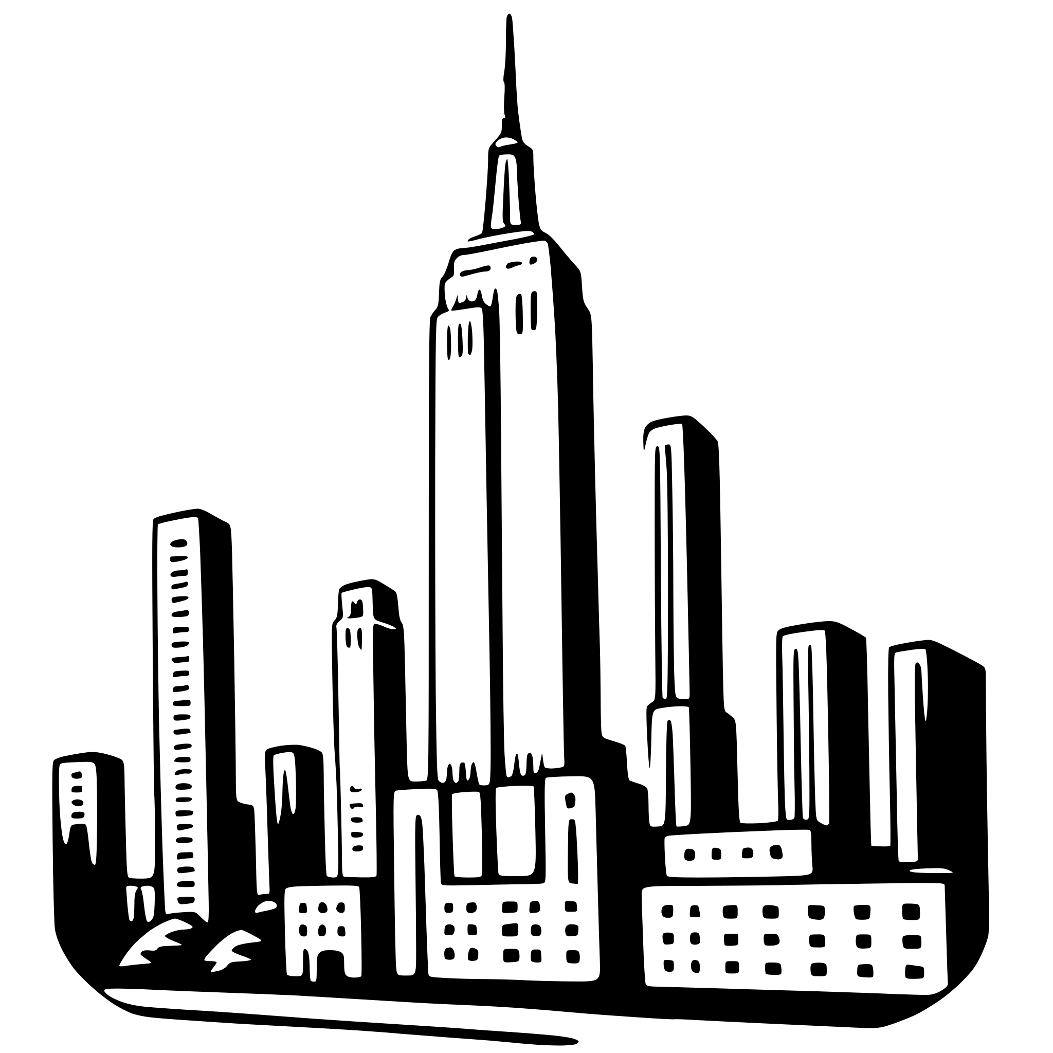AI-generated SVG of 'empire state building'