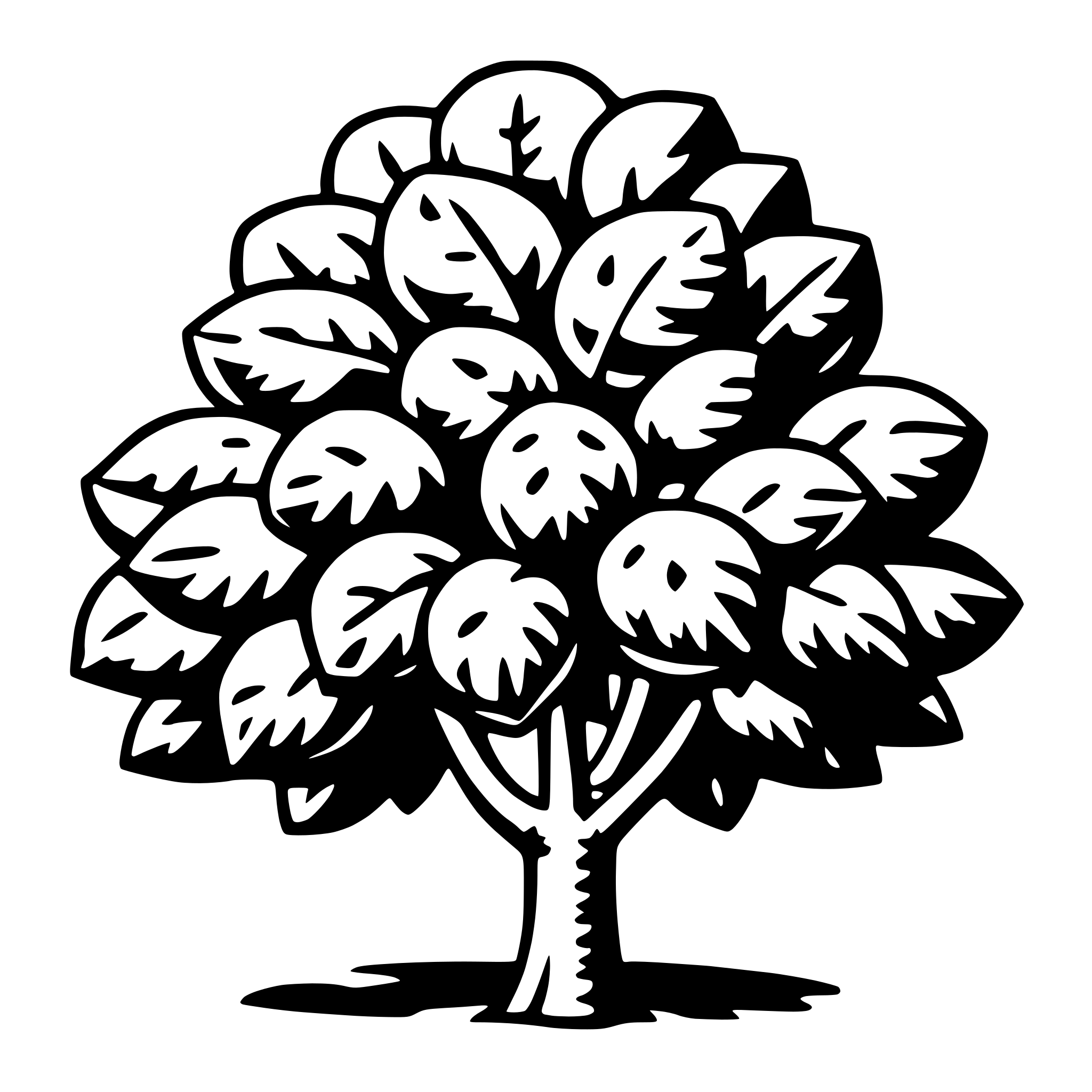 AI-generated SVG of a lime tree