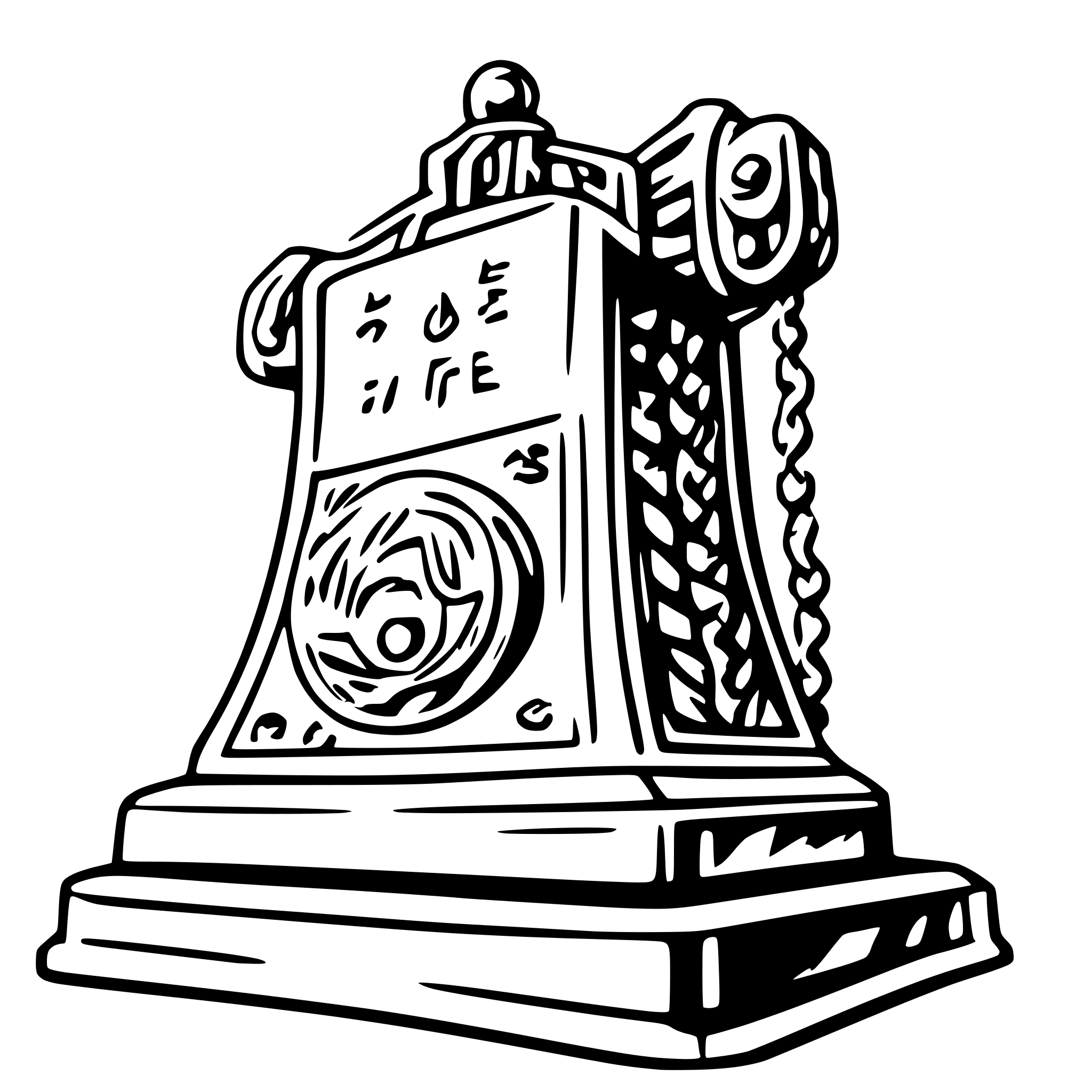 AI-generated SVG of 'The Liberty Bell ringing loudly'