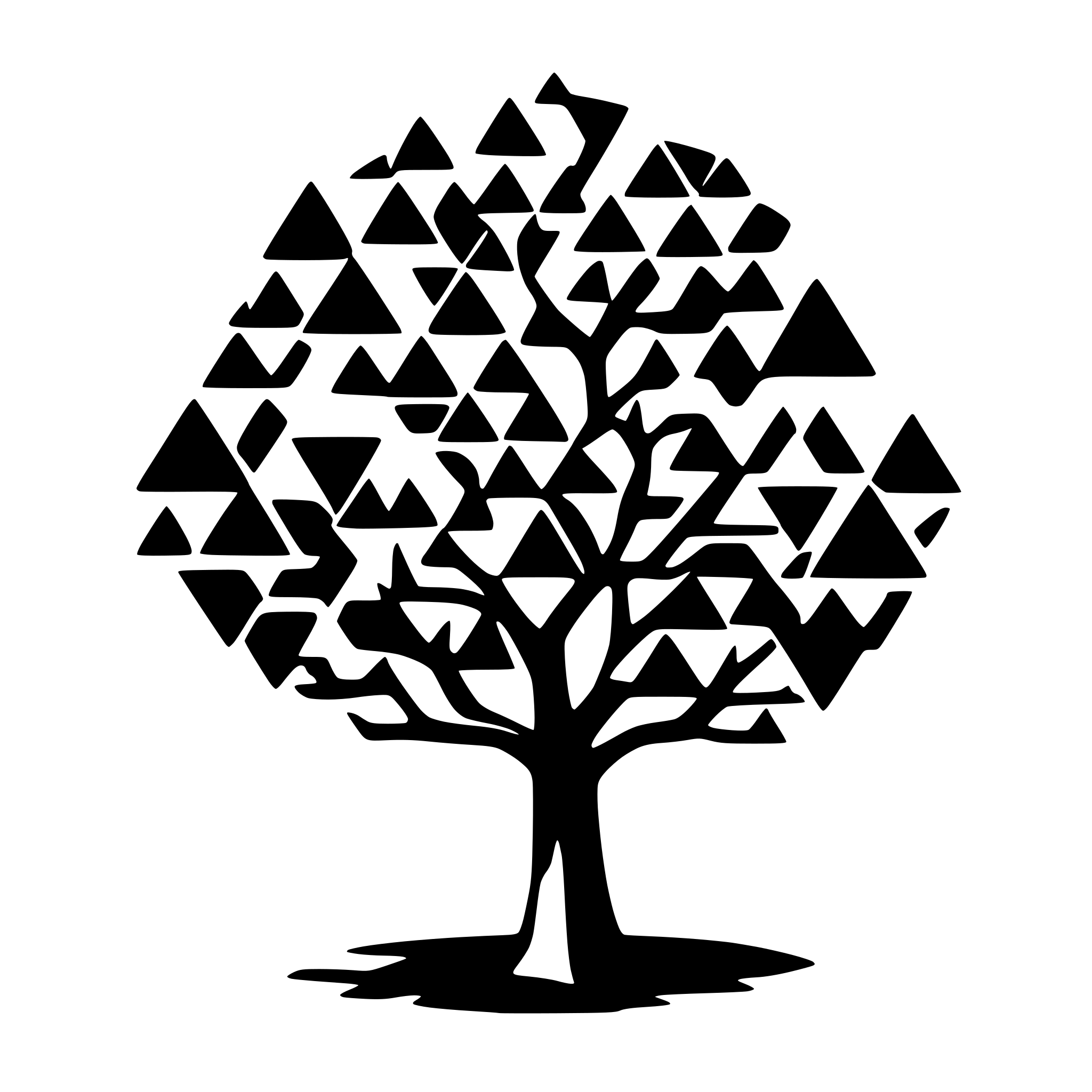 AI-generated SVG of 'tree made of triangles'
