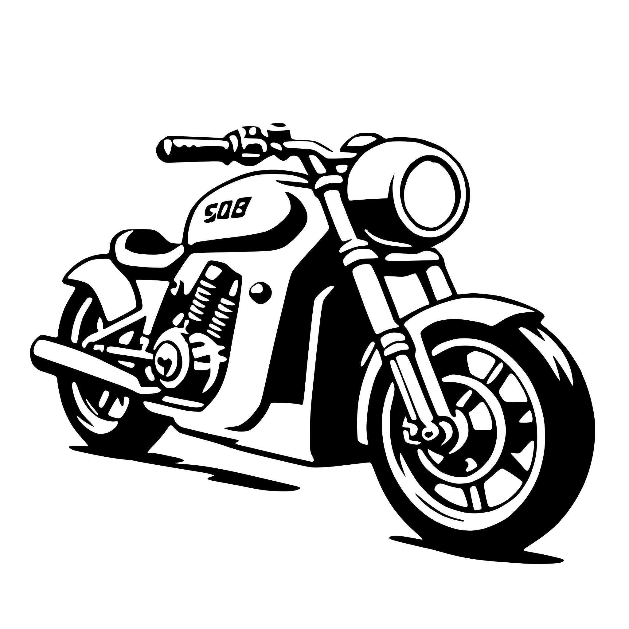 AI-generated SVG of a sports motorcycle