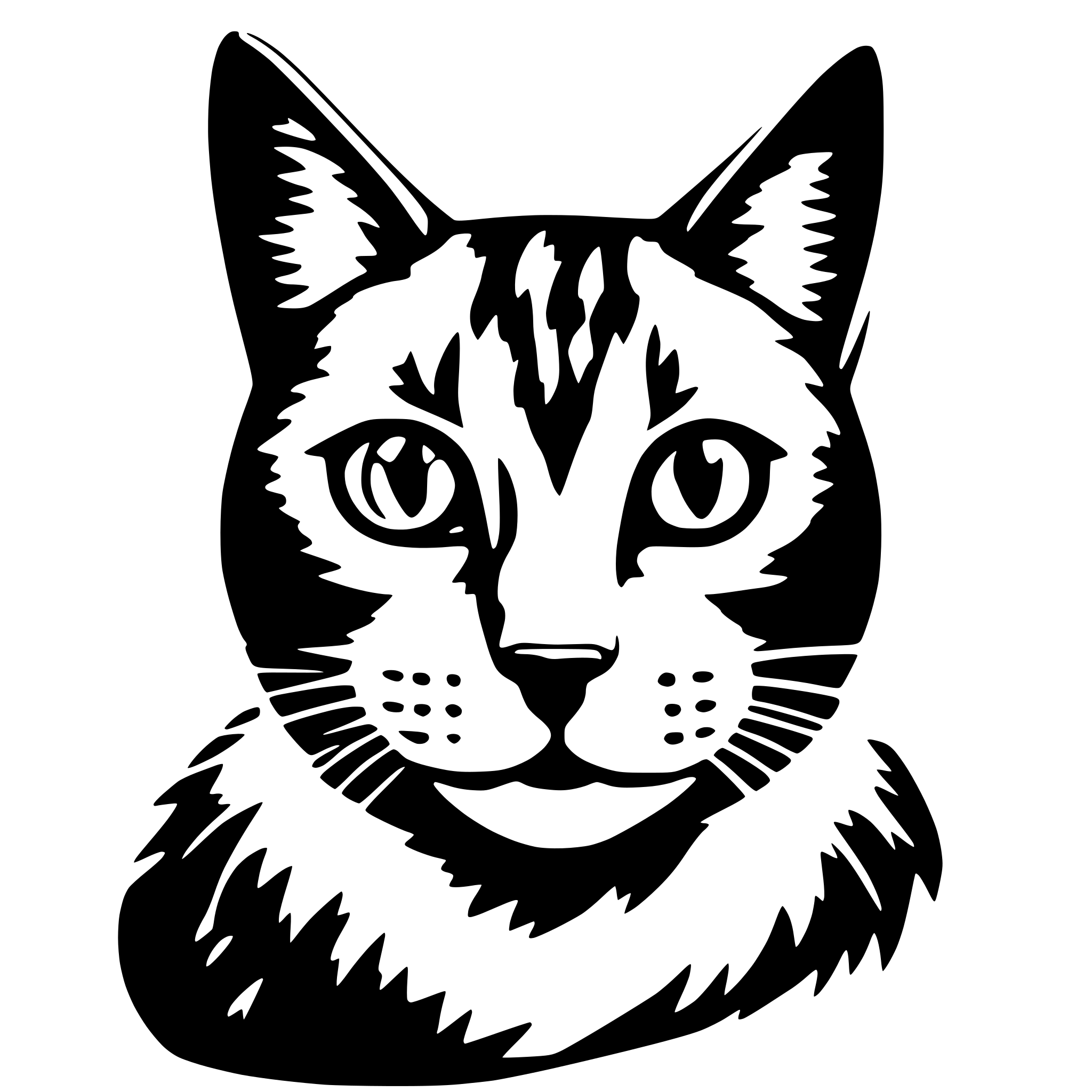 AI-generated SVG of 'face de gato'