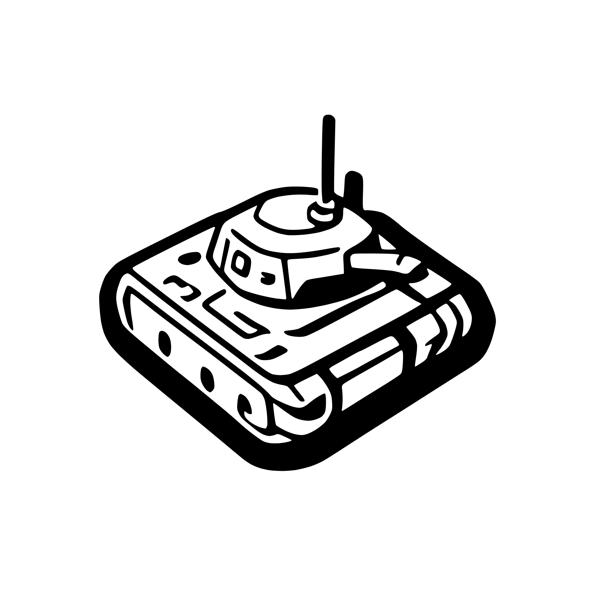 AI-generated SVG of a Battle tank (2-D top view (no perspective)) for a simple 2-d game. NO Perspective! top view as if it is moving from the top of the screen to the bottom along a vertical line.