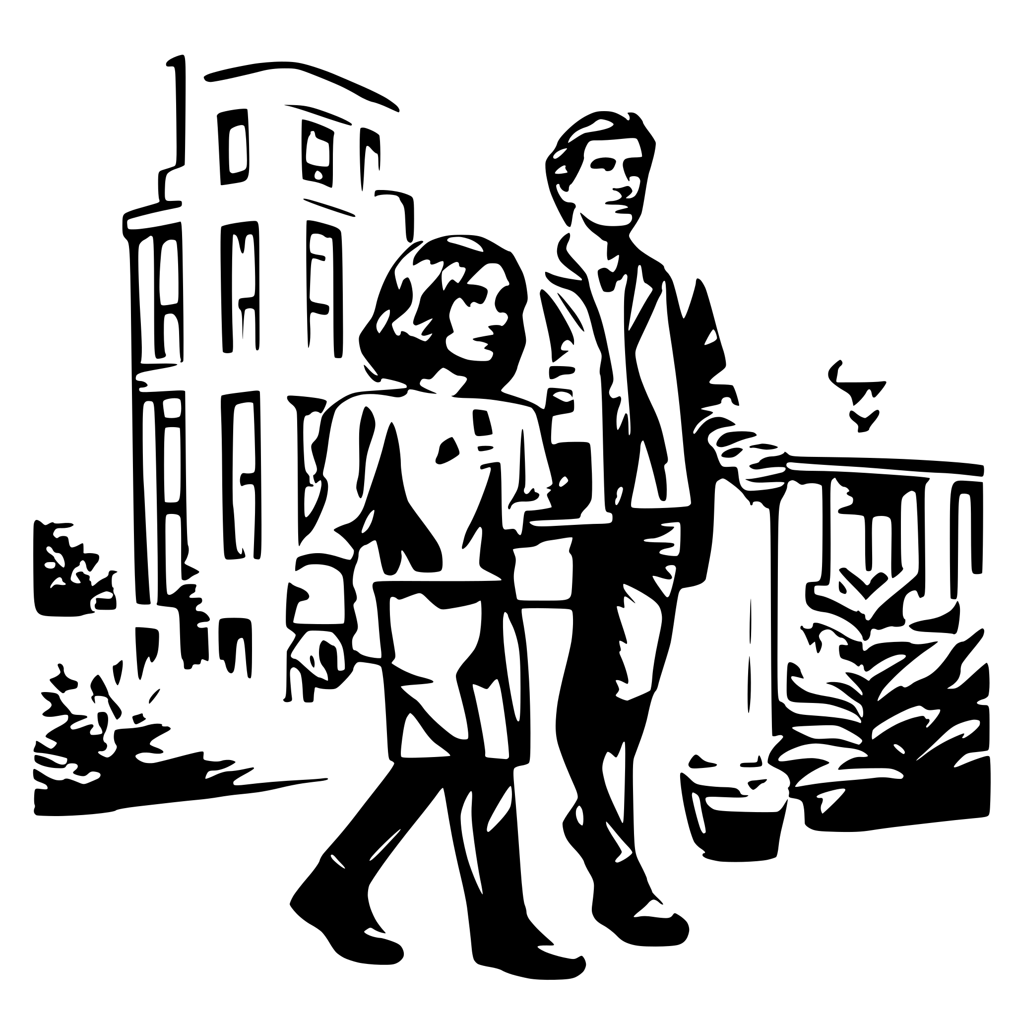 AI-generated SVG of '"An entrepreneur holding a product prototype, with customers walking past them ignoring the product."'