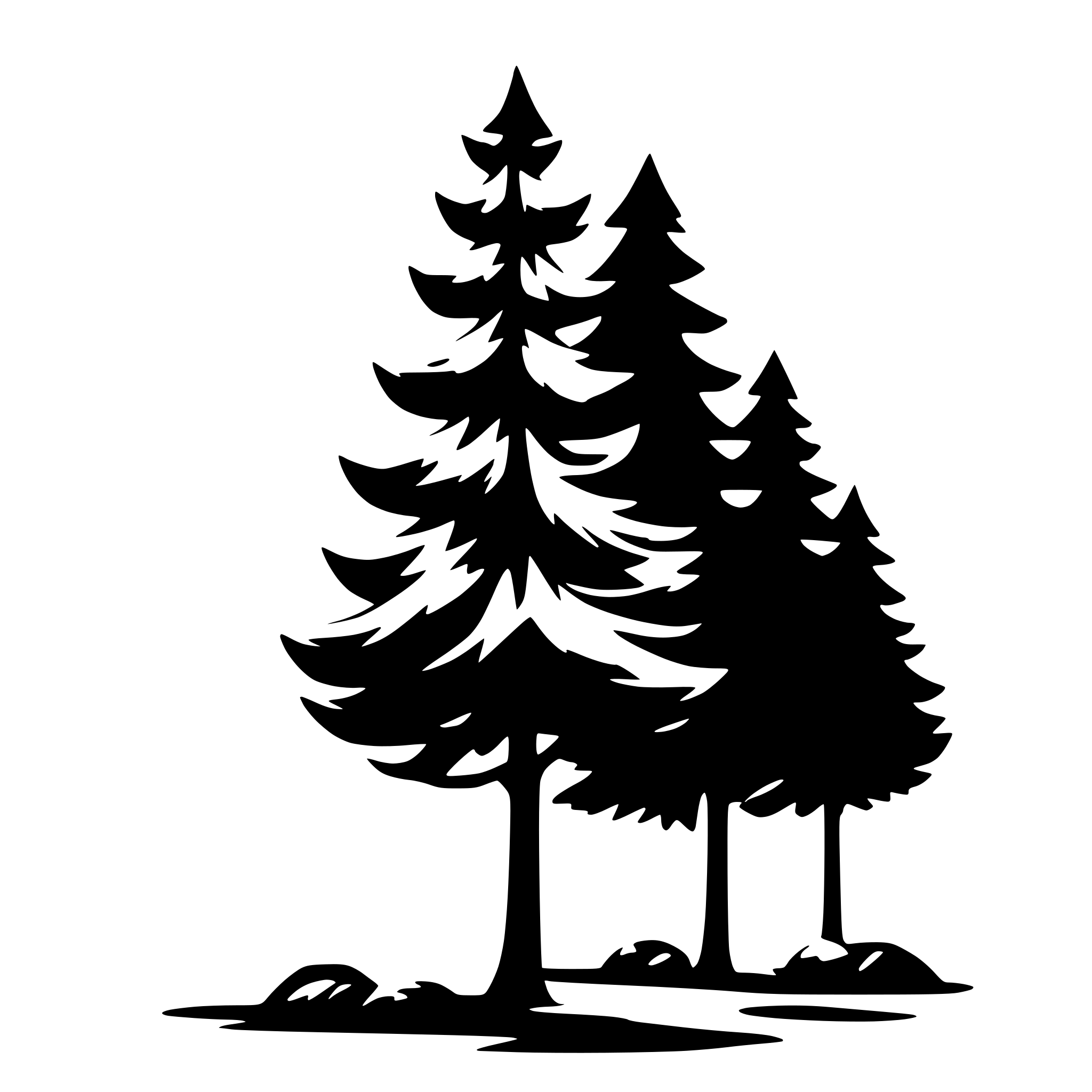 AI-generated SVG of '2d simple pine tree forest'