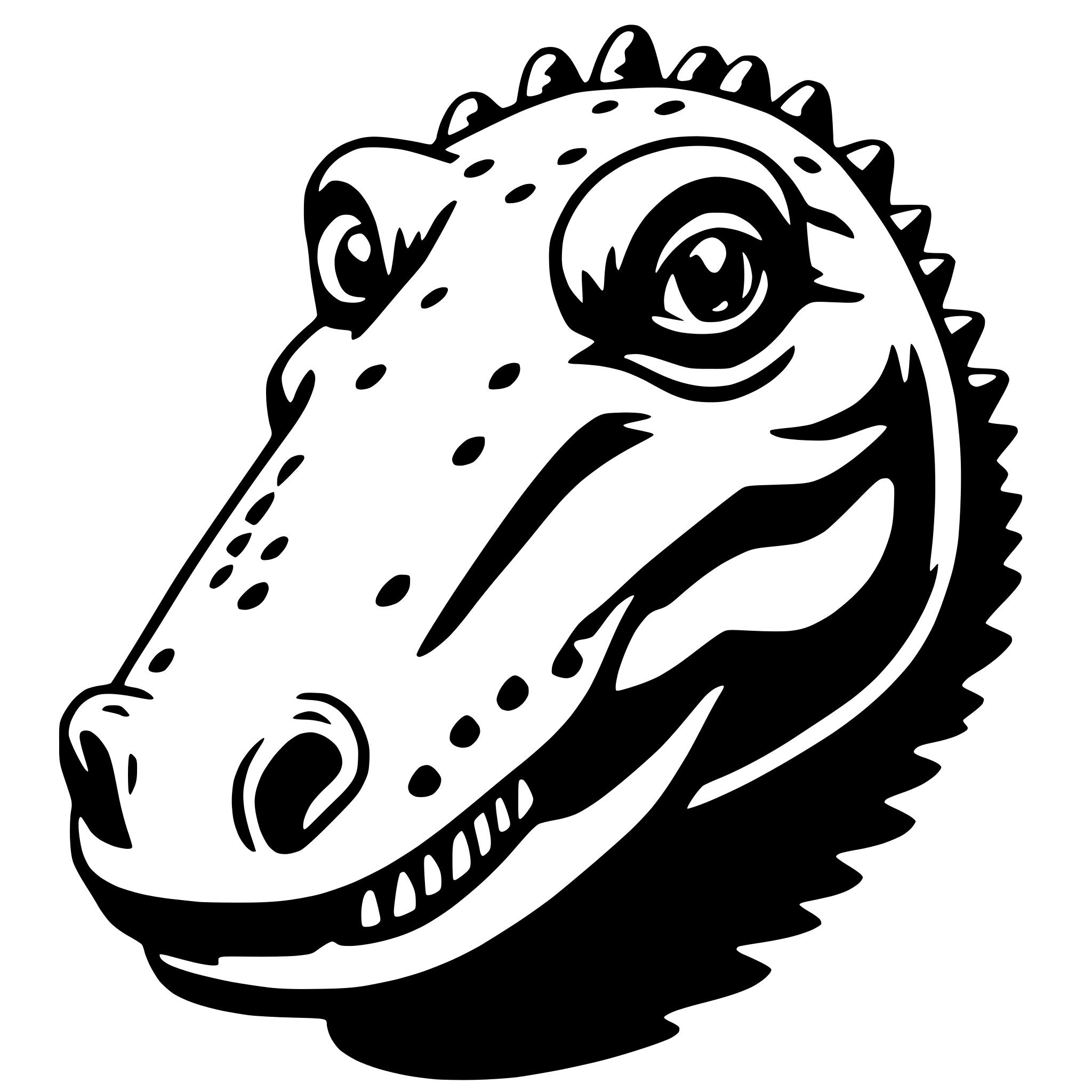 AI-generated SVG of 'crocodile'