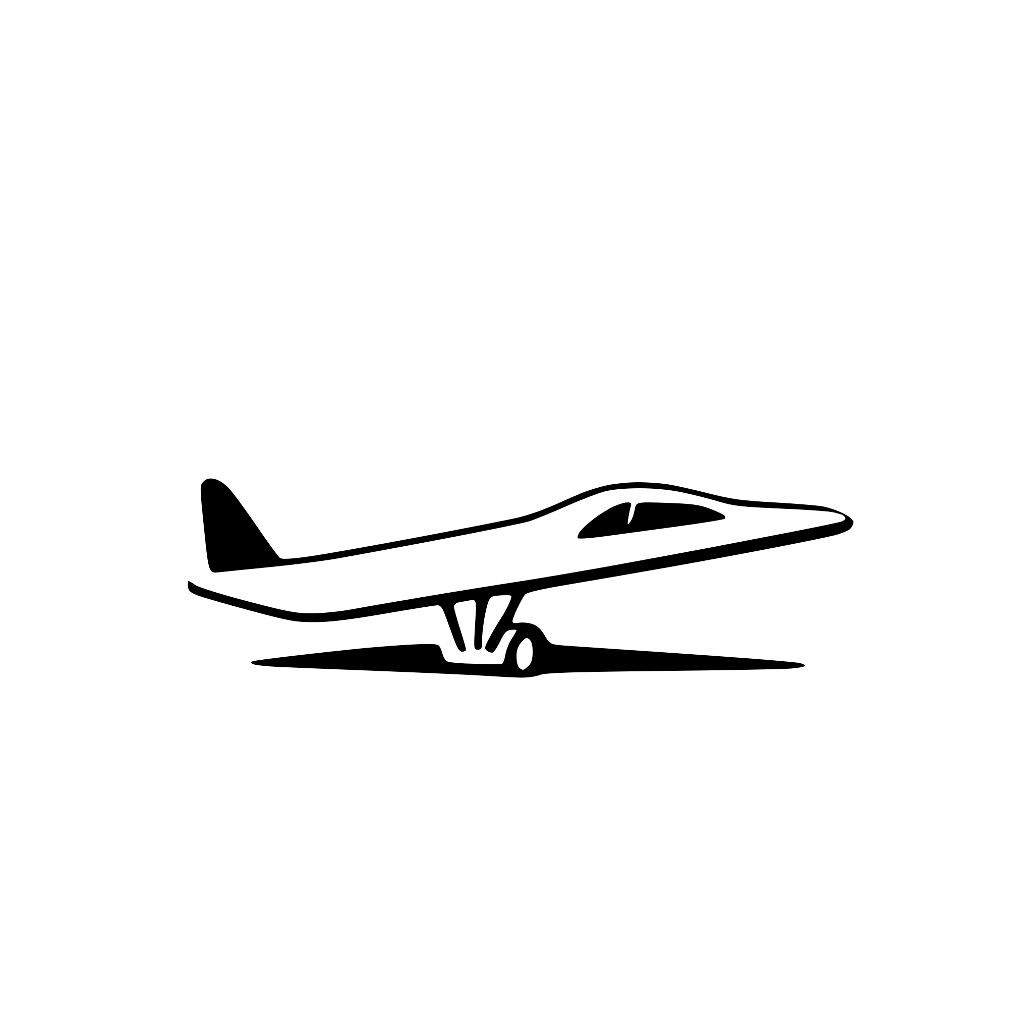 AI-generated SVG of a glider sailplane, side view