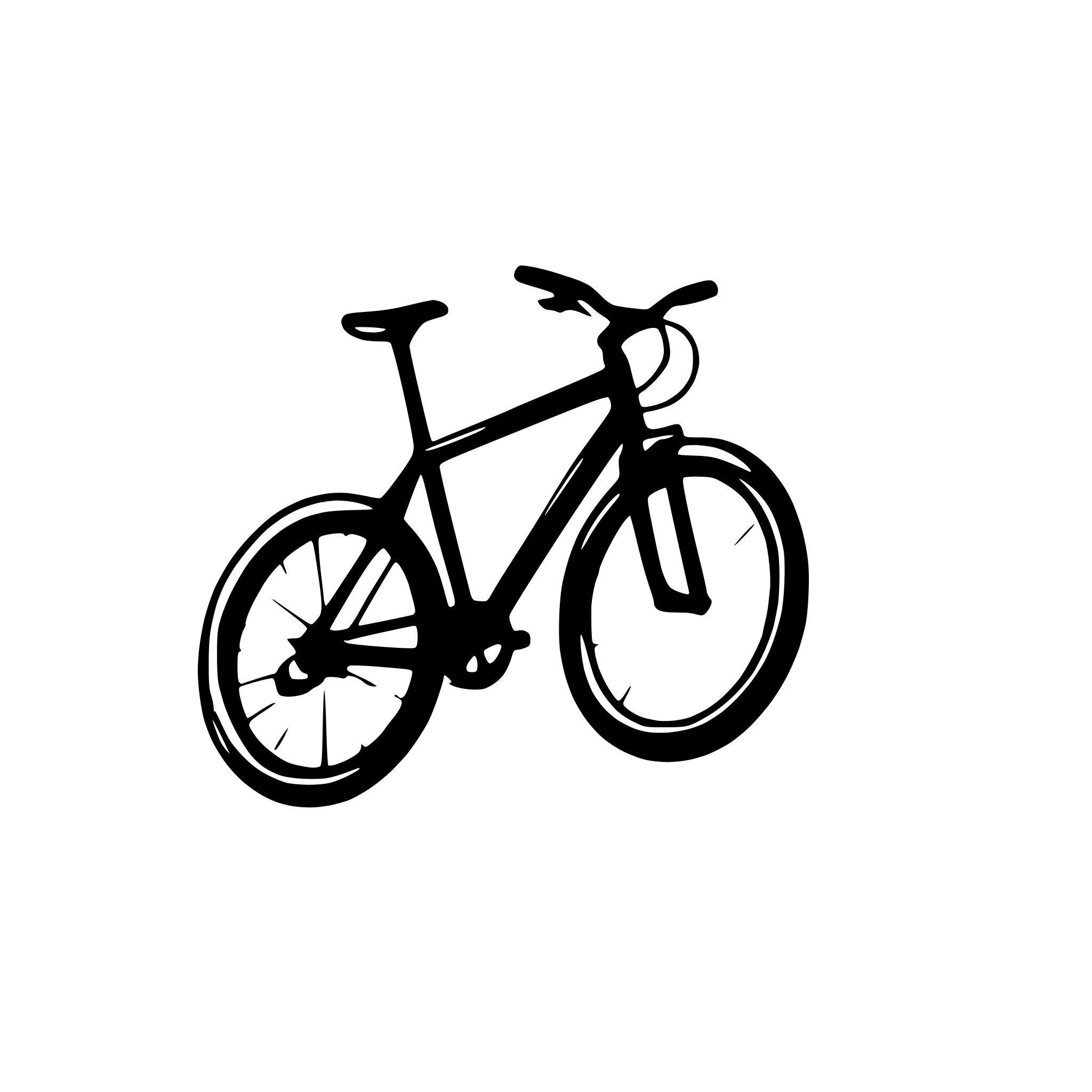 AI-generated SVG of a mountainbike sticking out of a picture frame