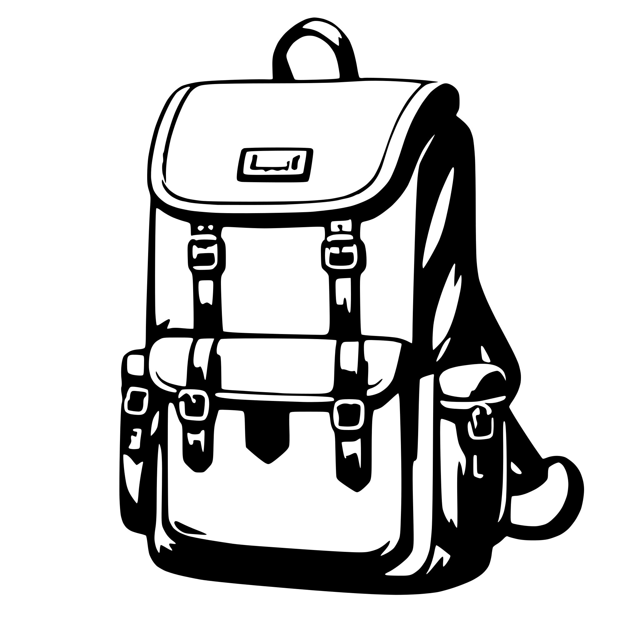 AI-generated SVG of a backpack