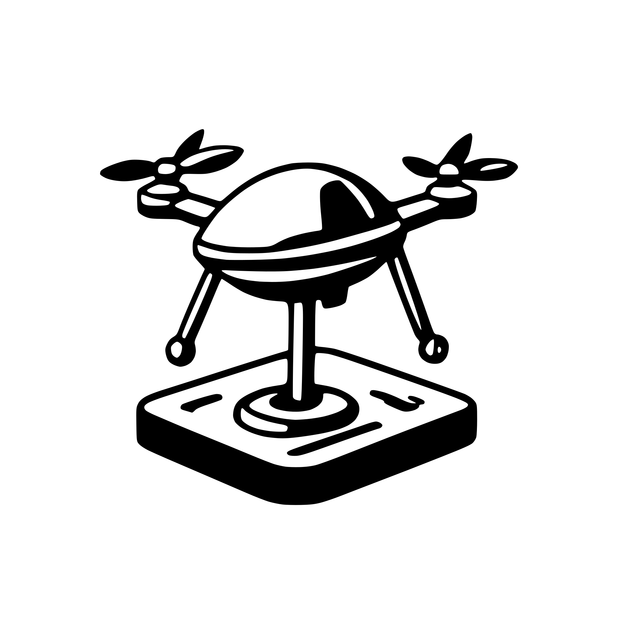 AI-generated SVG of a rf link to drone
