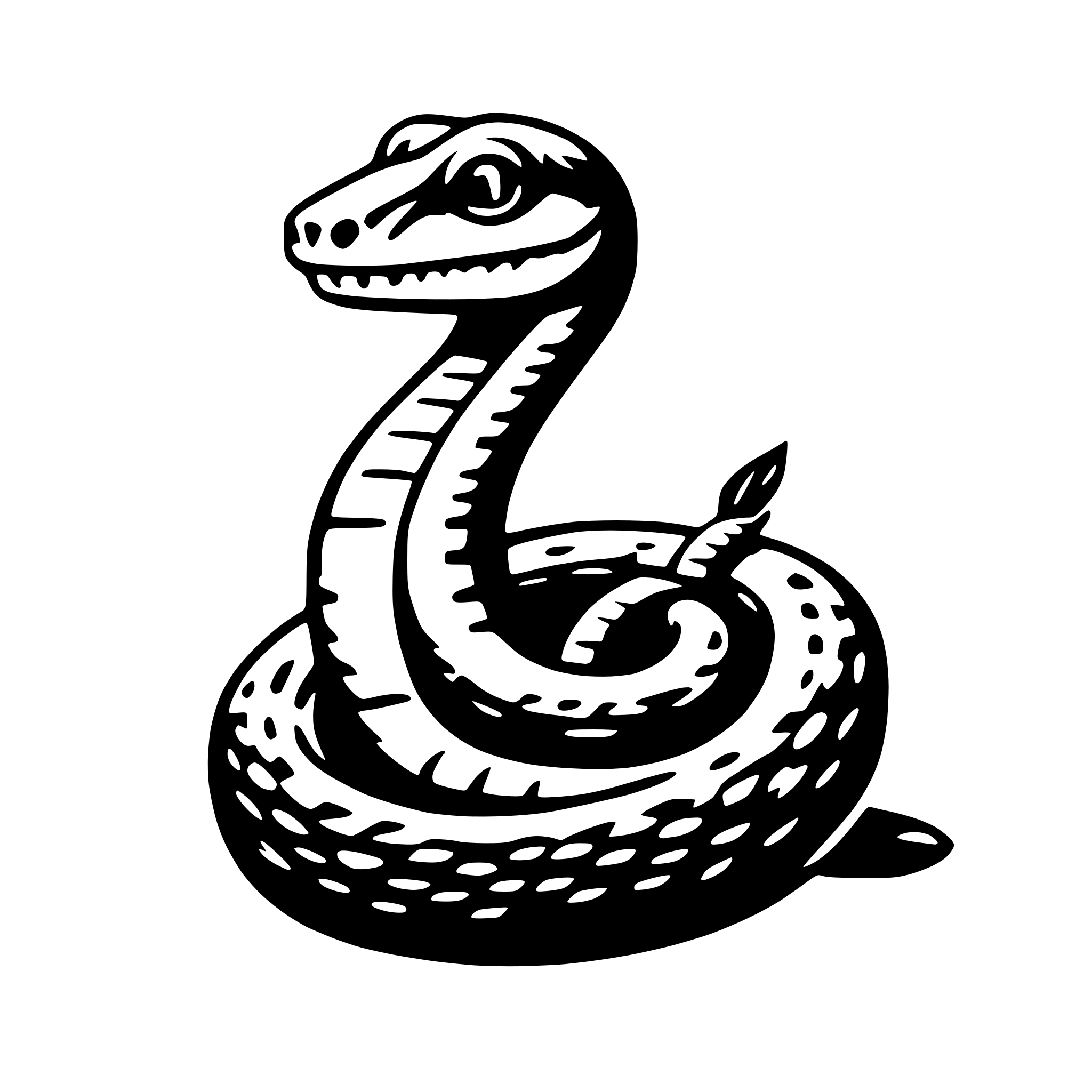 AI-generated SVG of 'snake'