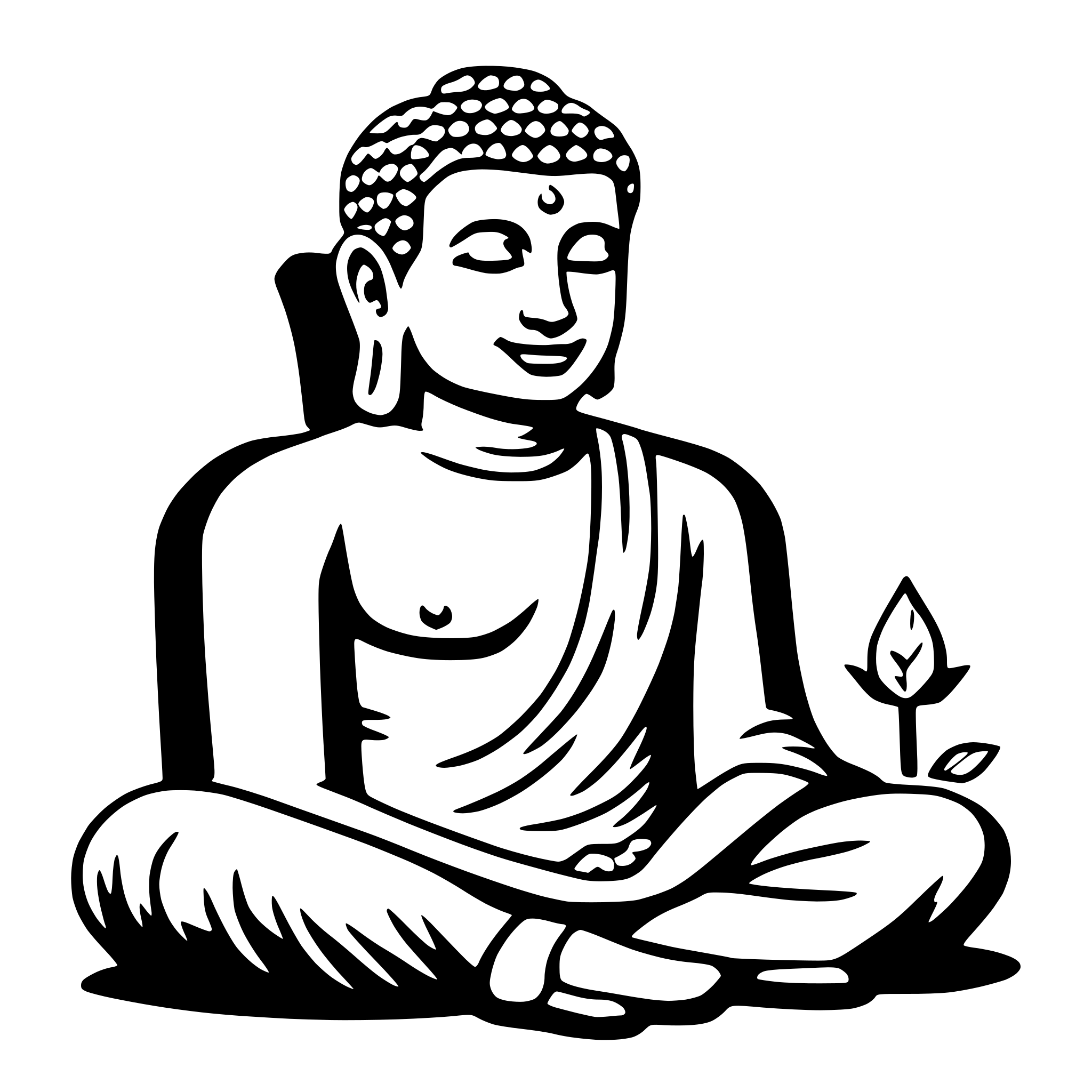 AI-generated SVG of a buddha