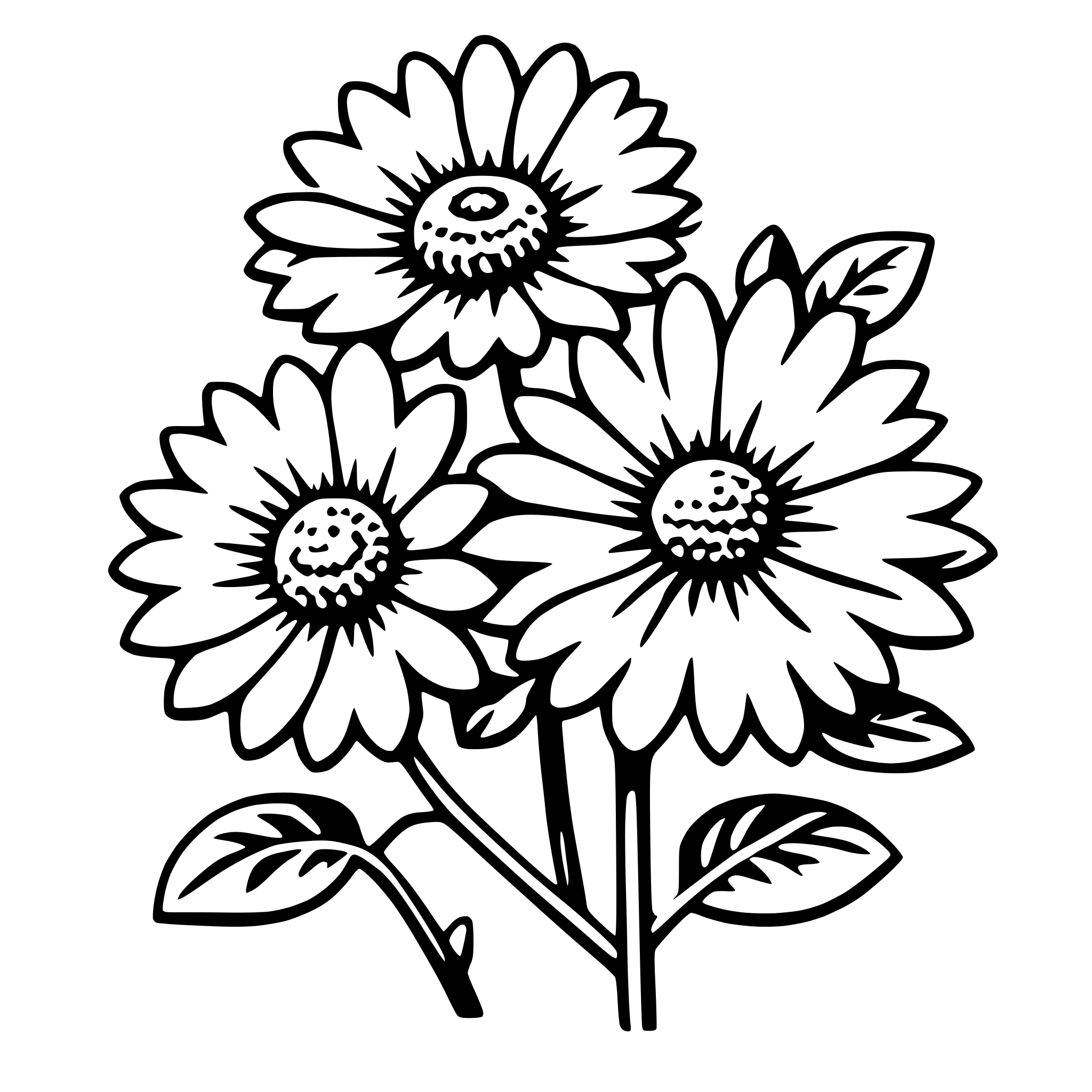 AI-generated SVG of 'chrysanthemum'