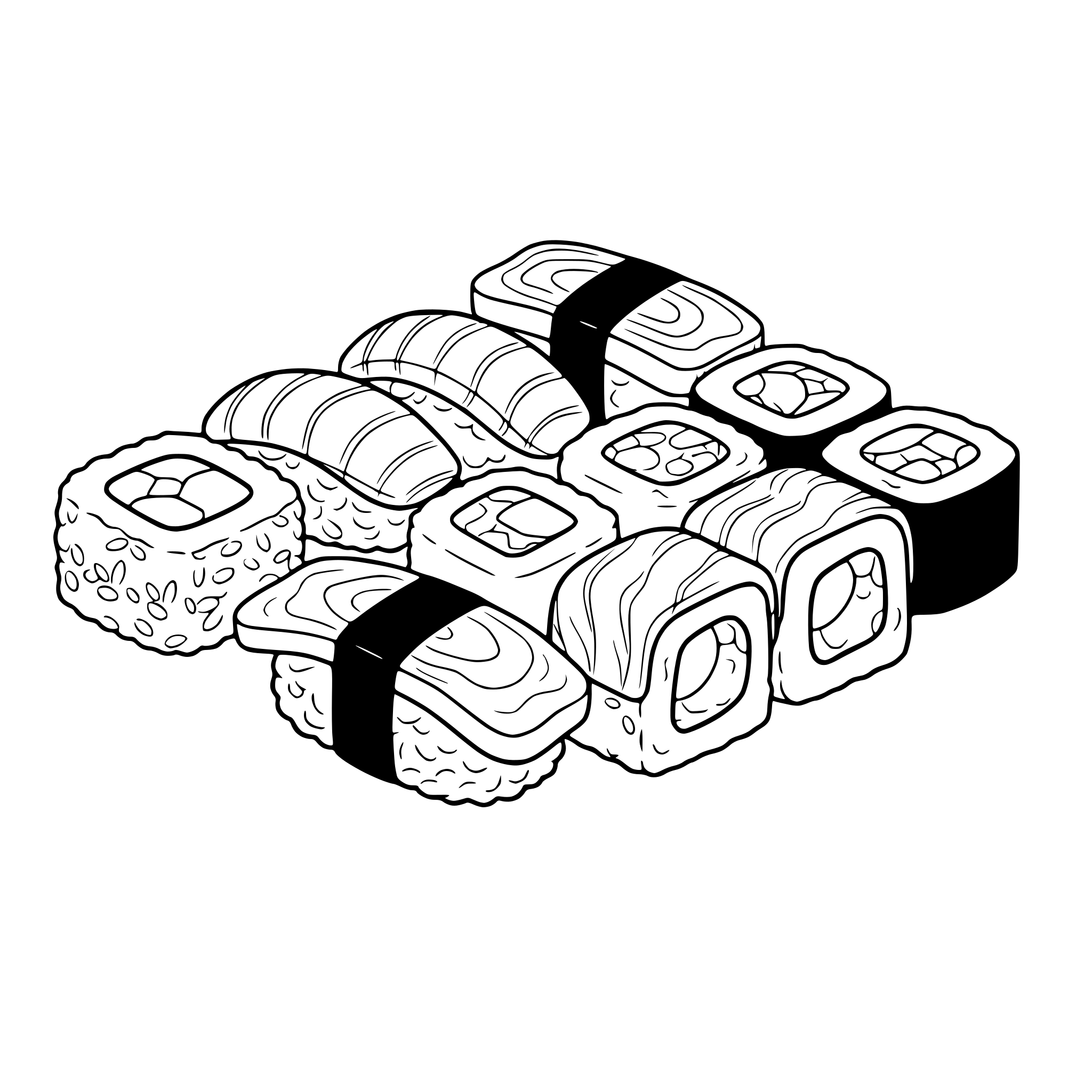 AI-generated SVG of a sushi