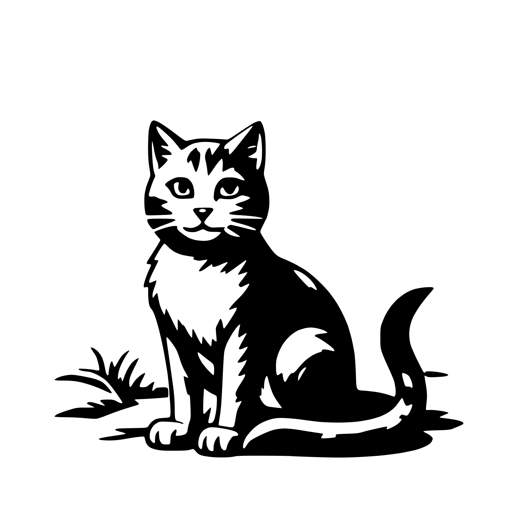 AI-generated SVG of 'cat and moon'