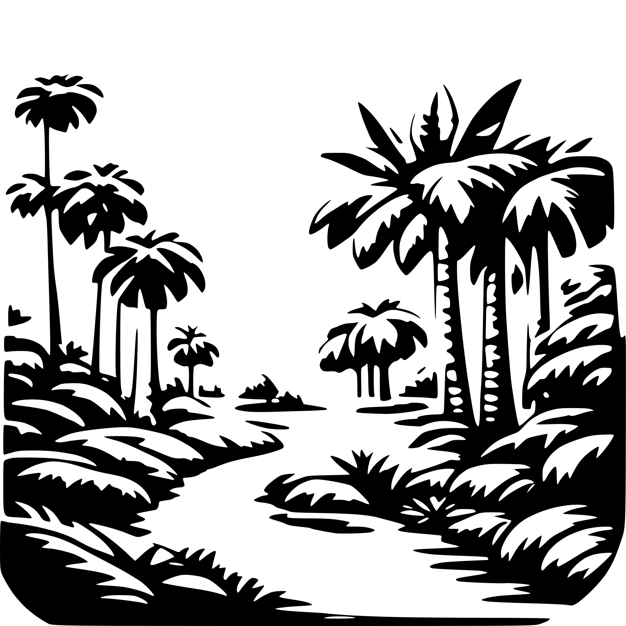 AI-generated SVG of 'jungles'