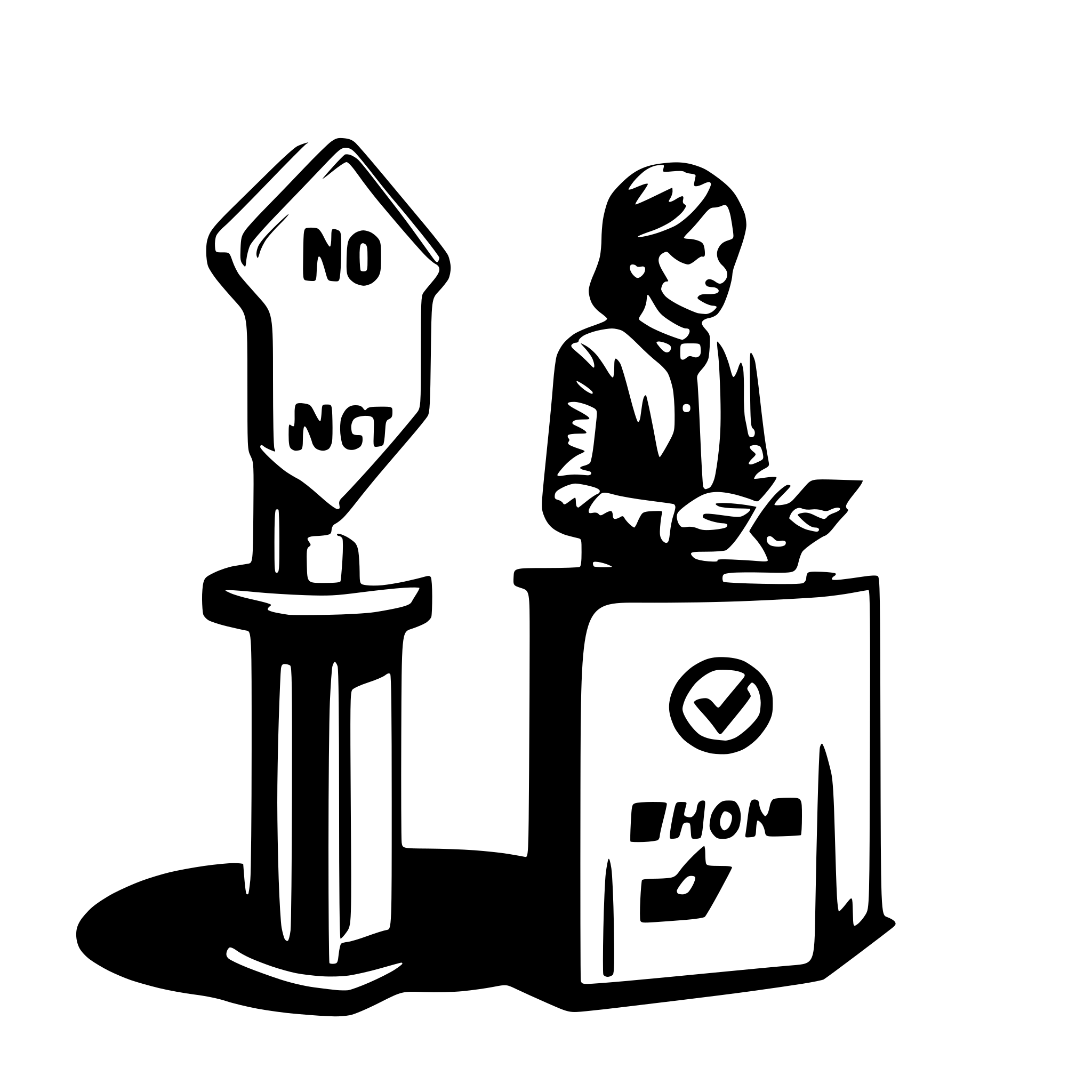 AI-generated SVG of a No transaction