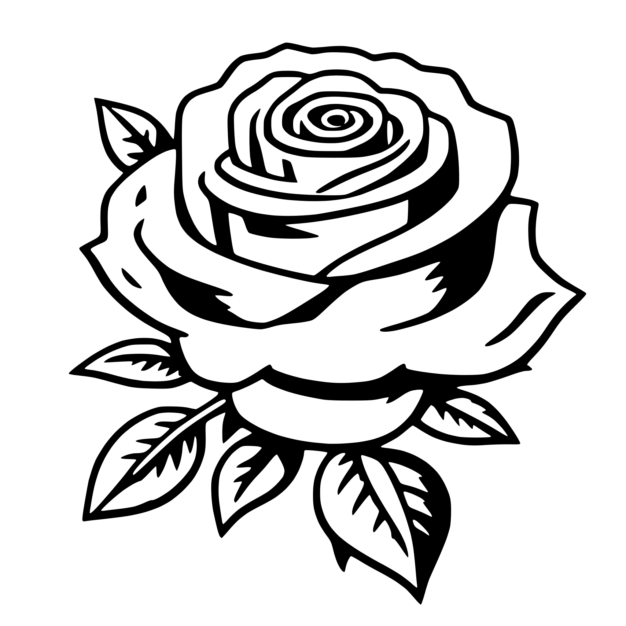 AI-generated SVG of 'rose'
