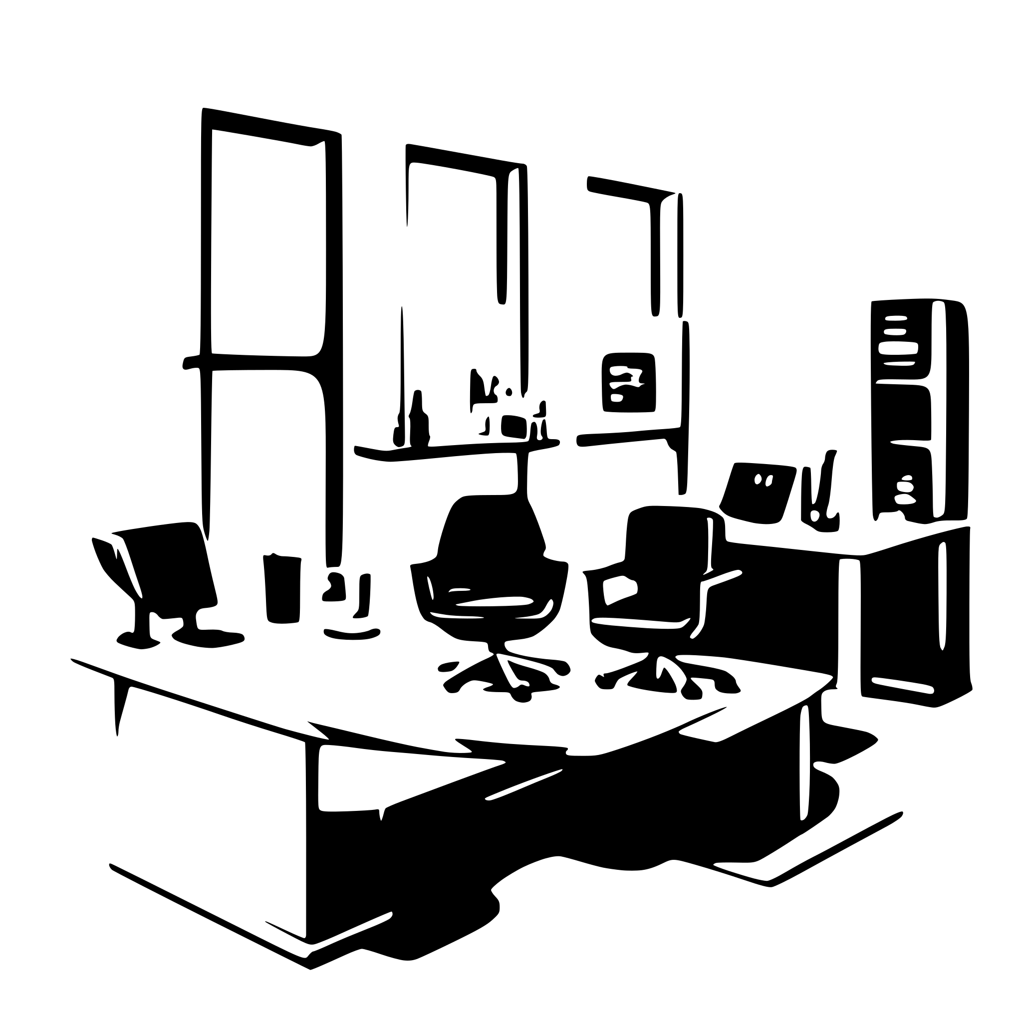 AI-generated SVG of 'OFFICE FURITURE WITH STAF MORDERN'