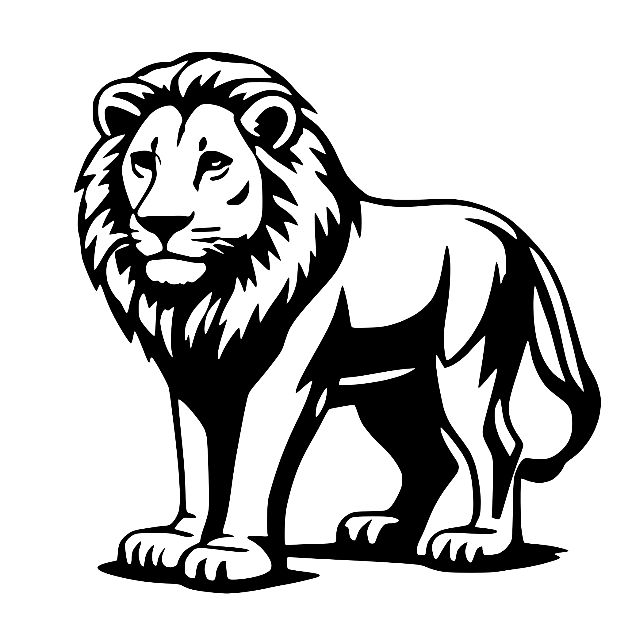 AI-generated SVG of 'zoo animal lion'