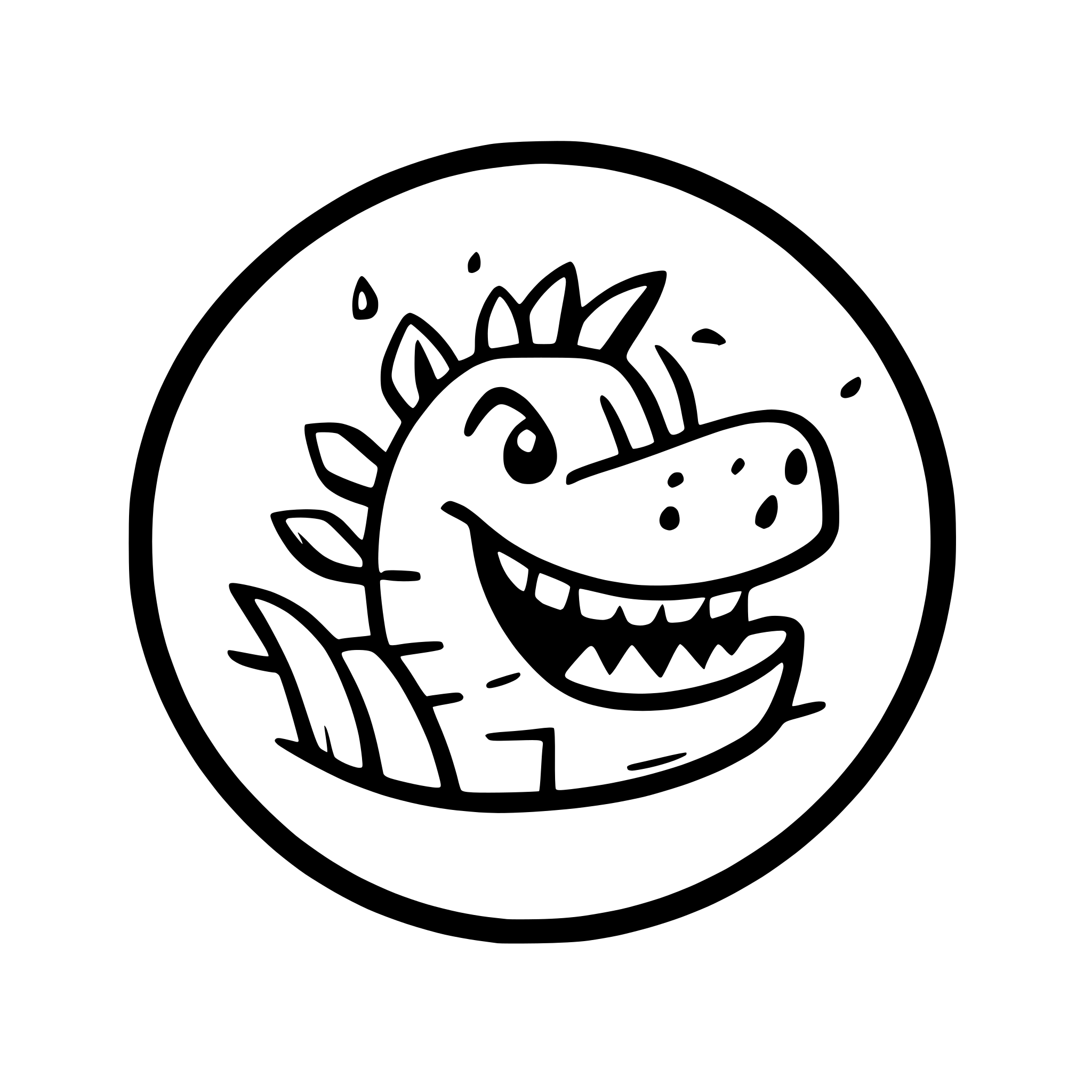 AI-generated SVG of a minimalist logo for mobile app crocodile drawn with line