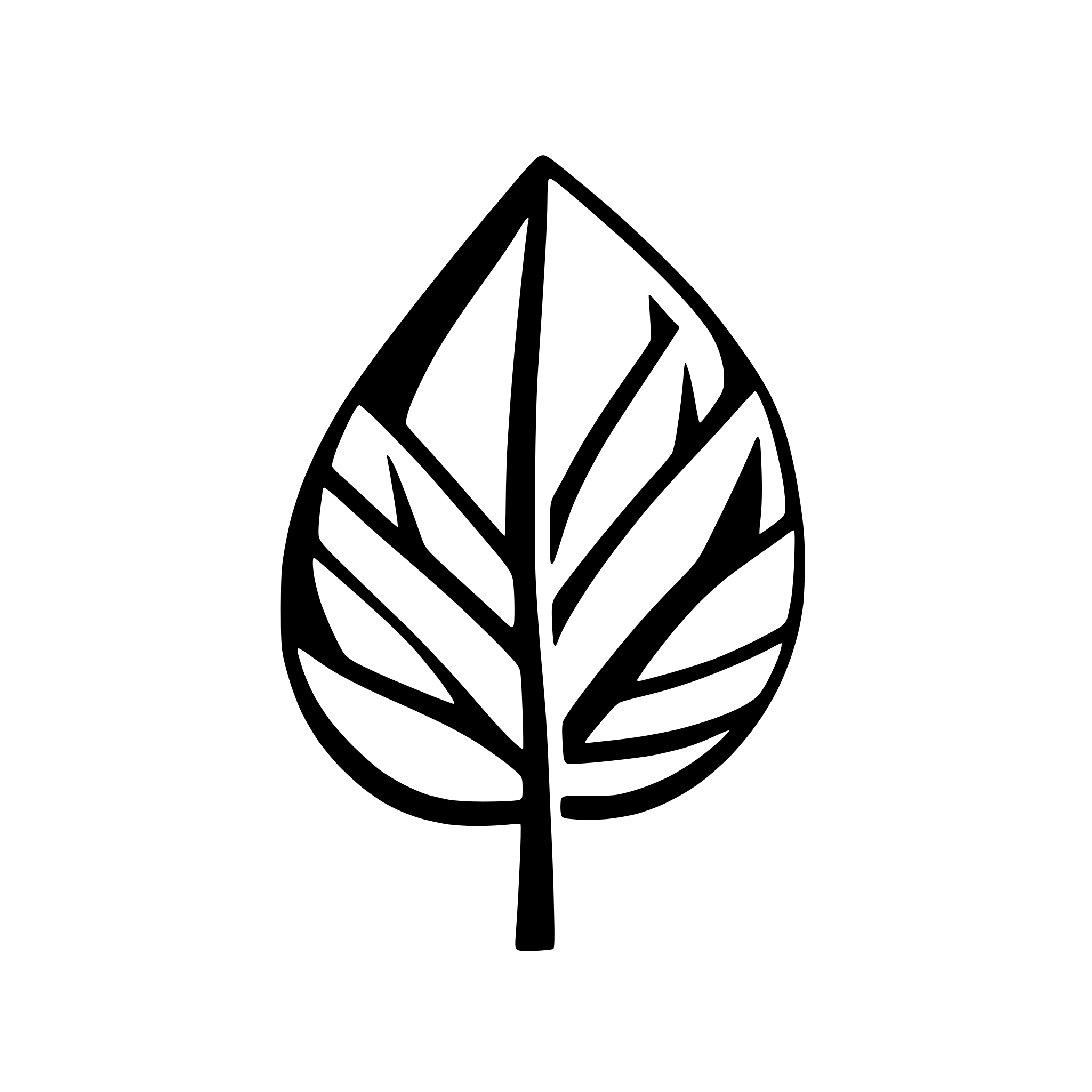 AI-generated SVG of 'geometric leaf with straight veins'