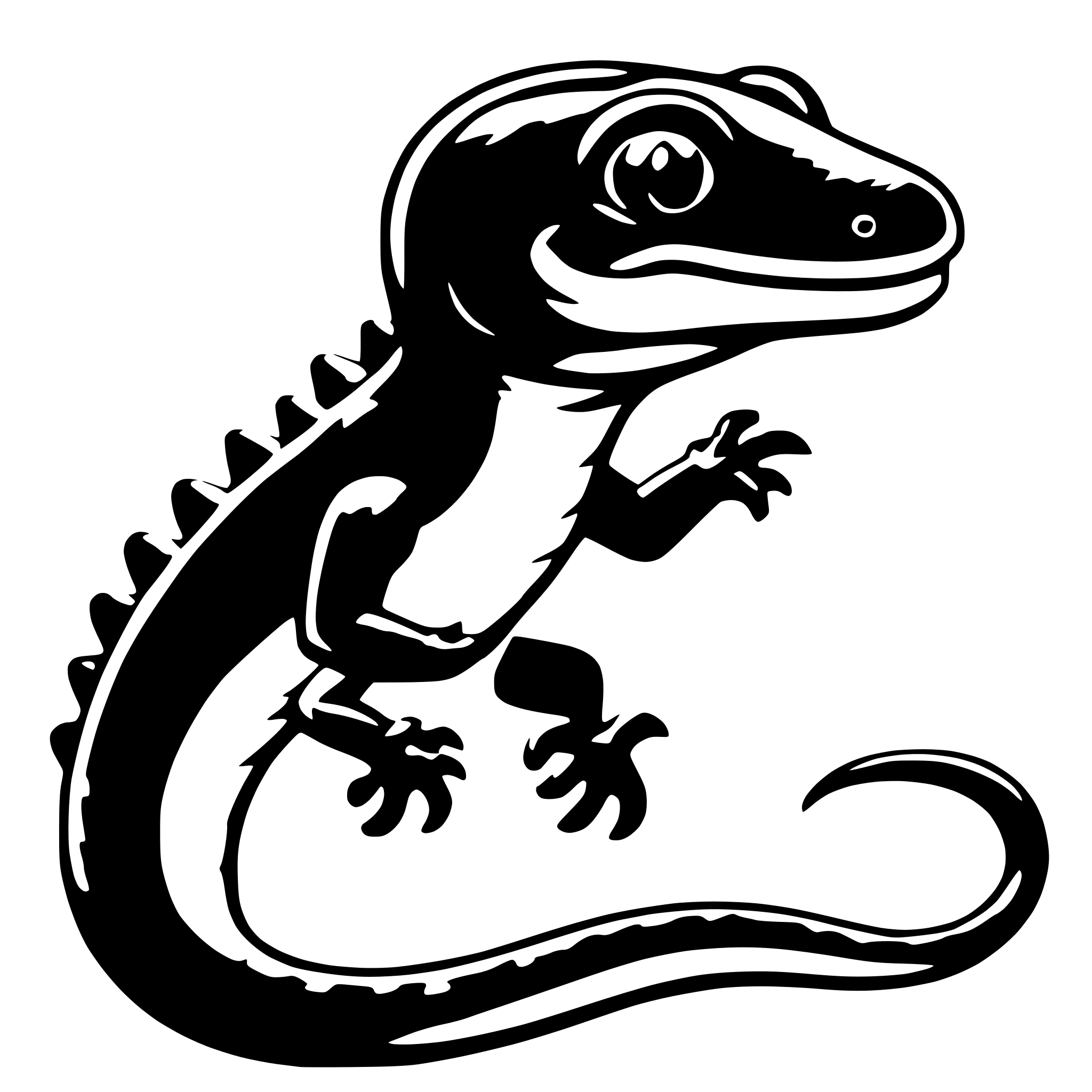 AI-generated SVG of 'salamander waiving'