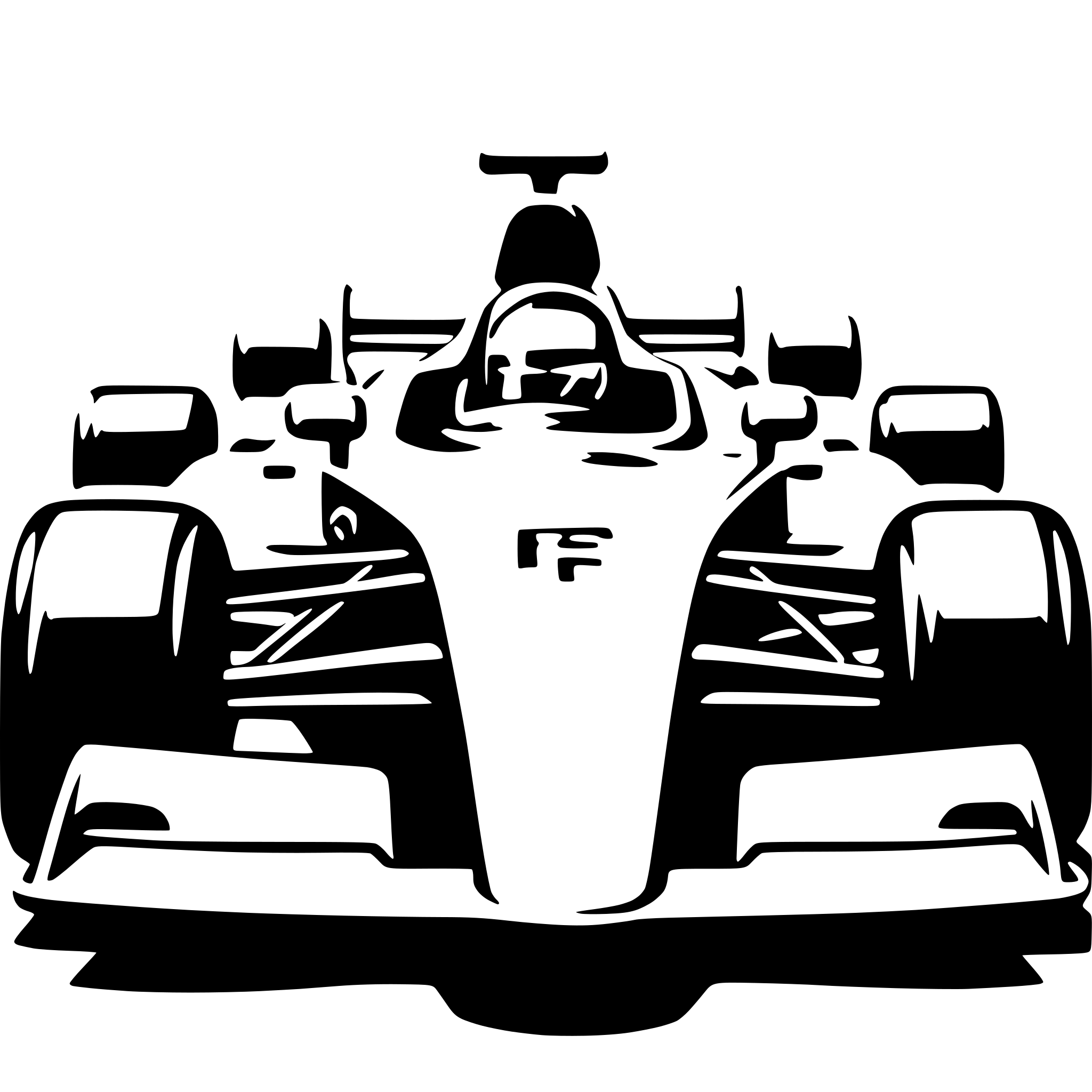 AI-generated SVG of a a front facing f1 car