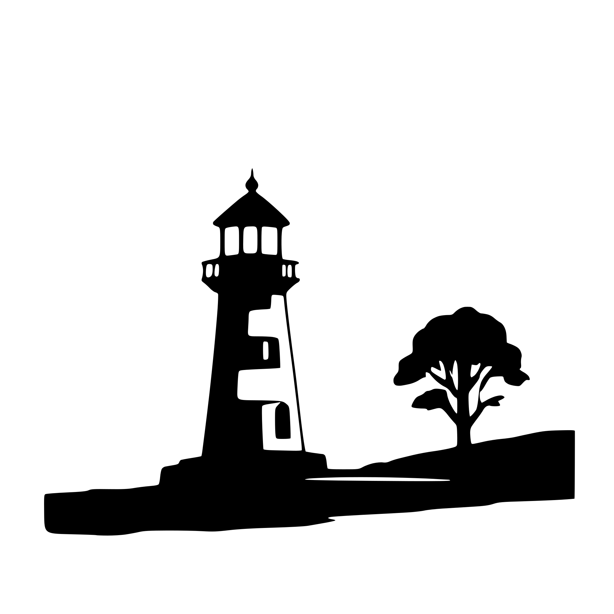 AI-generated SVG of a minimal simple silhouette lighthouse shade