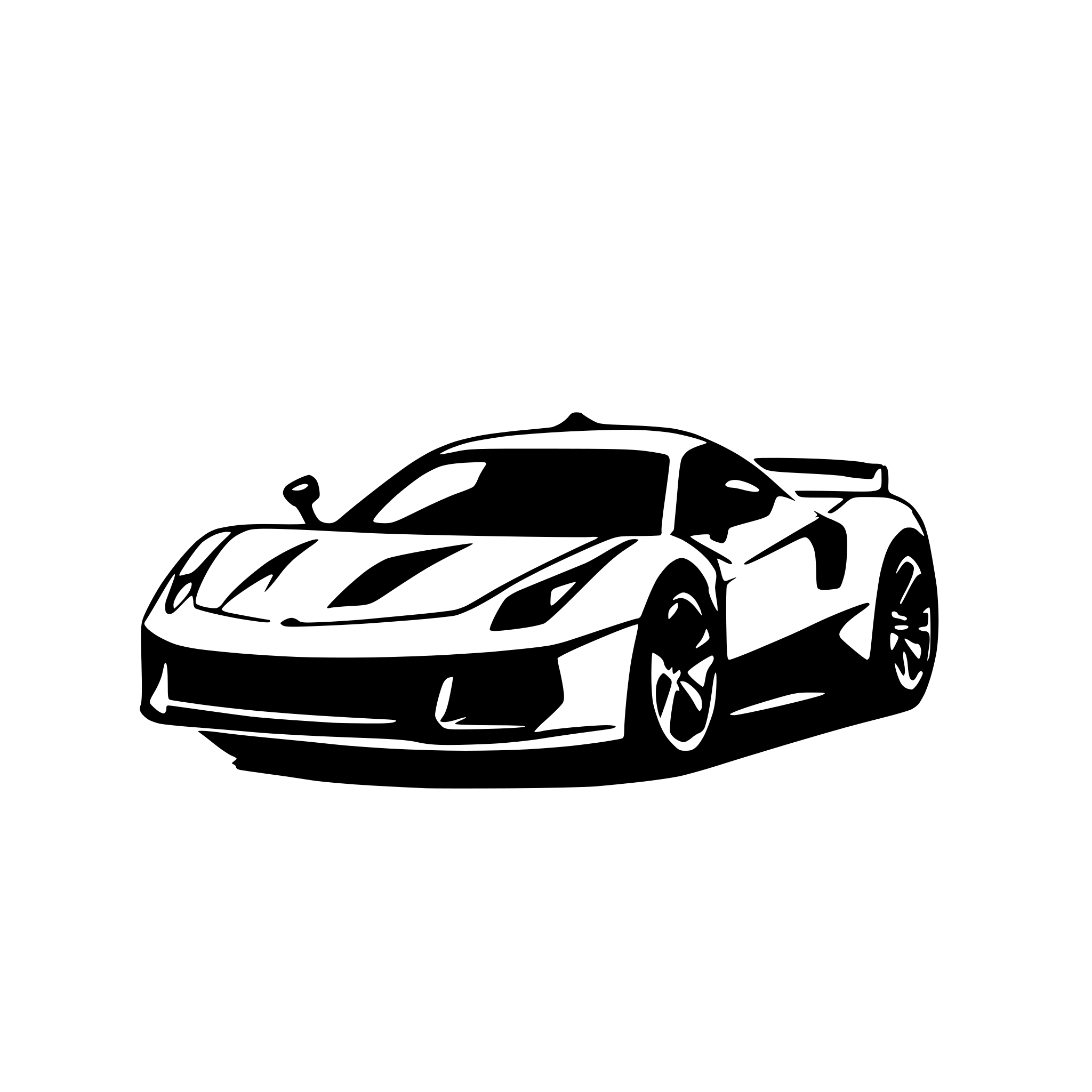 AI-generated SVG of a Ferrari La Ferrari as a drawing to color in. Without Logos.