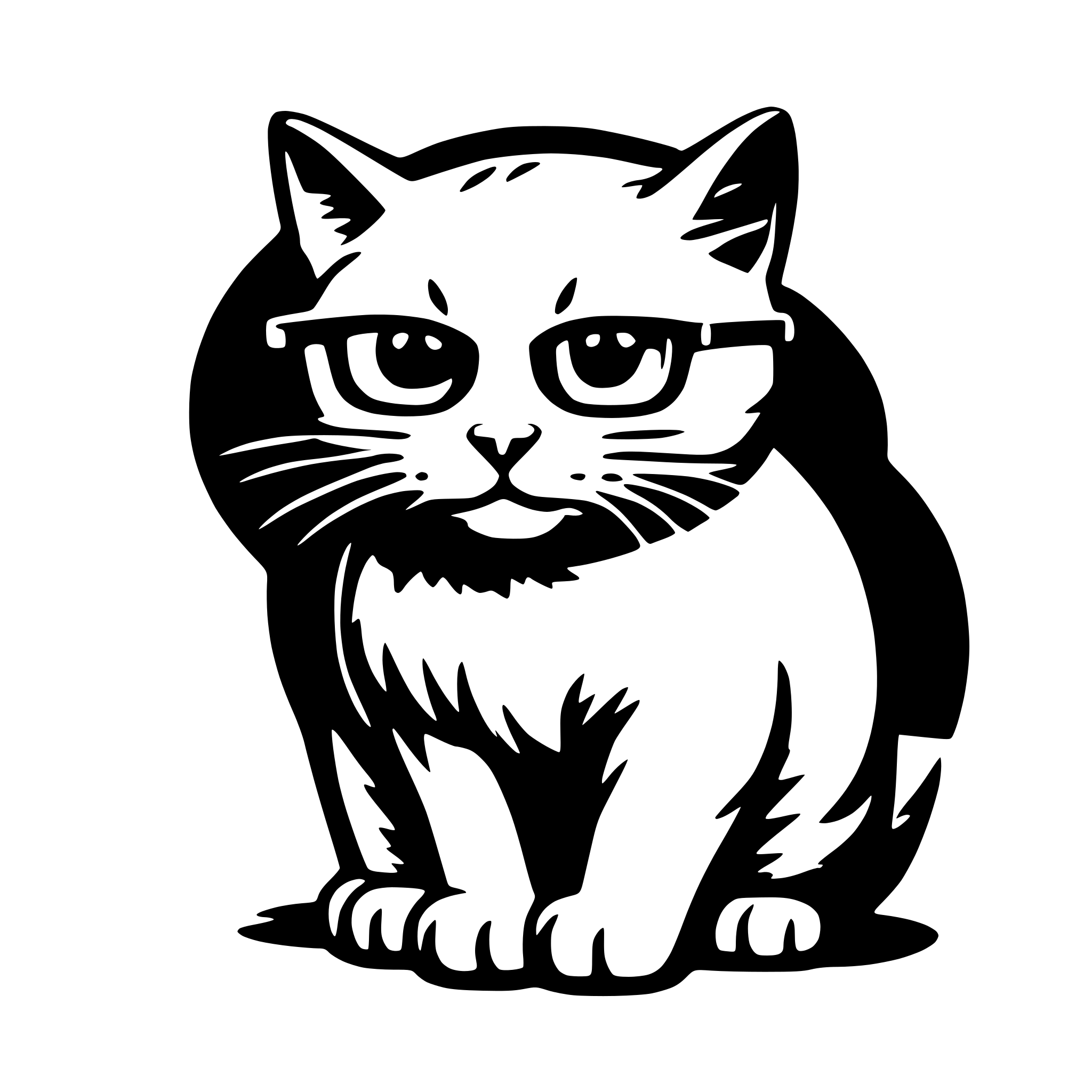 AI-generated SVG of 'Generate smart cat in glasses'