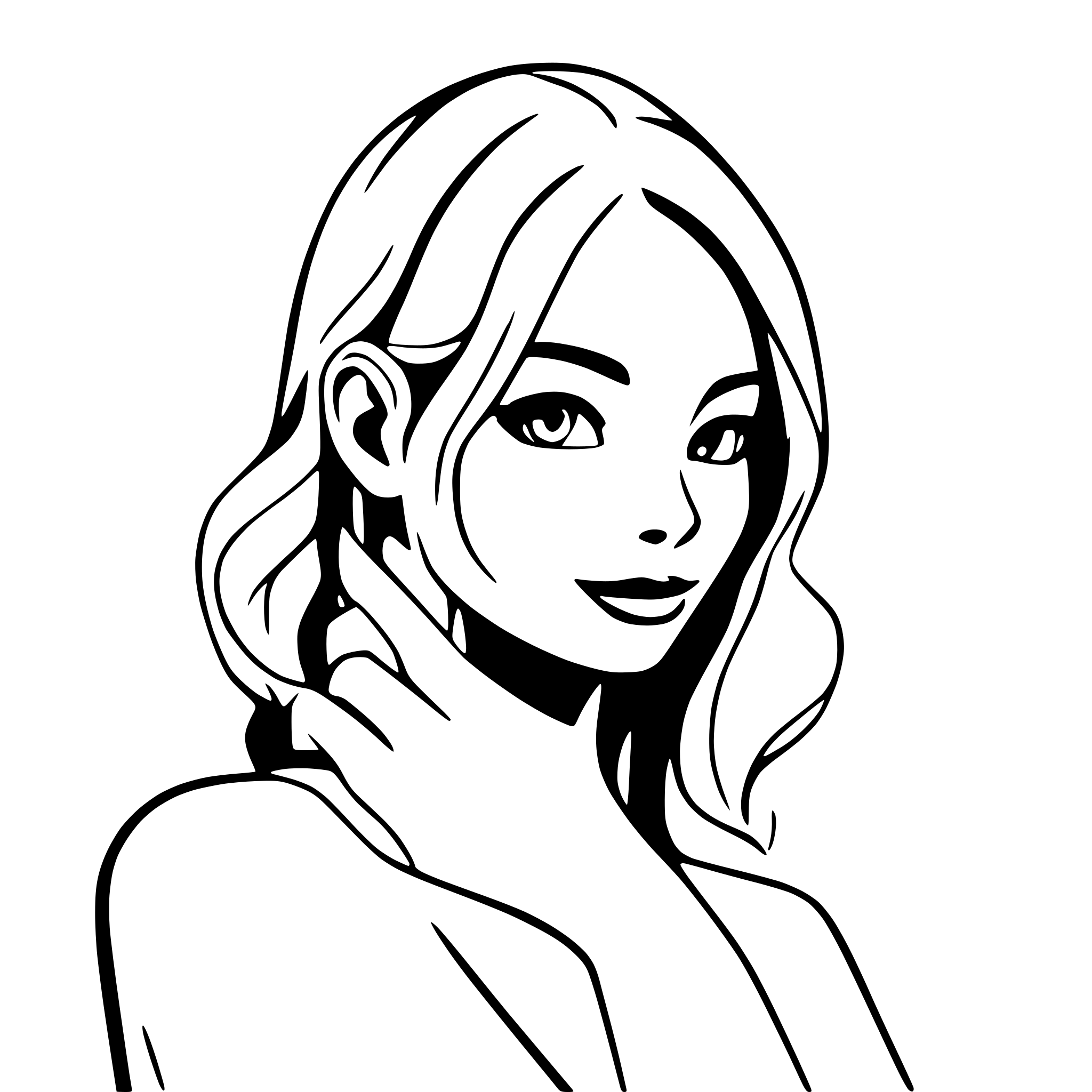 AI-generated SVG of a finger touching face