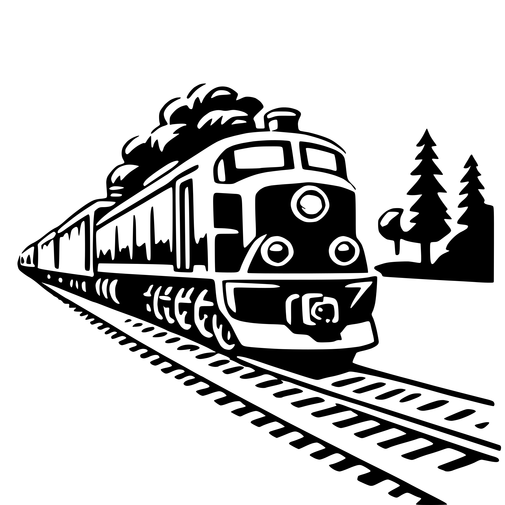 AI-generated SVG of 'freight train'