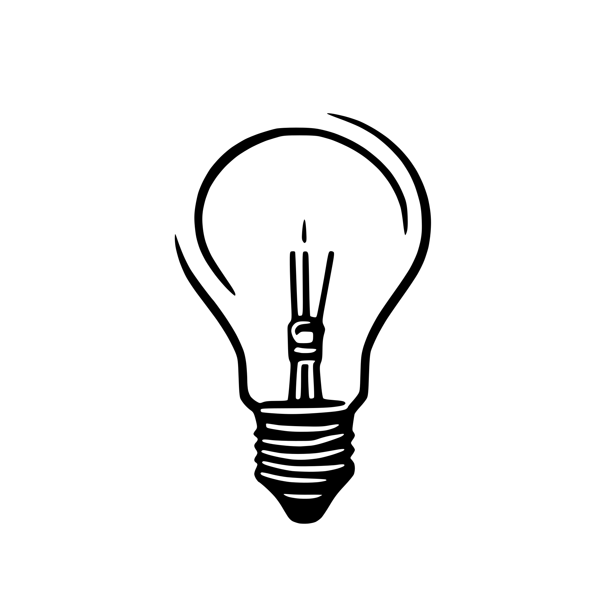 AI-generated SVG of 'Light bulb with one line'