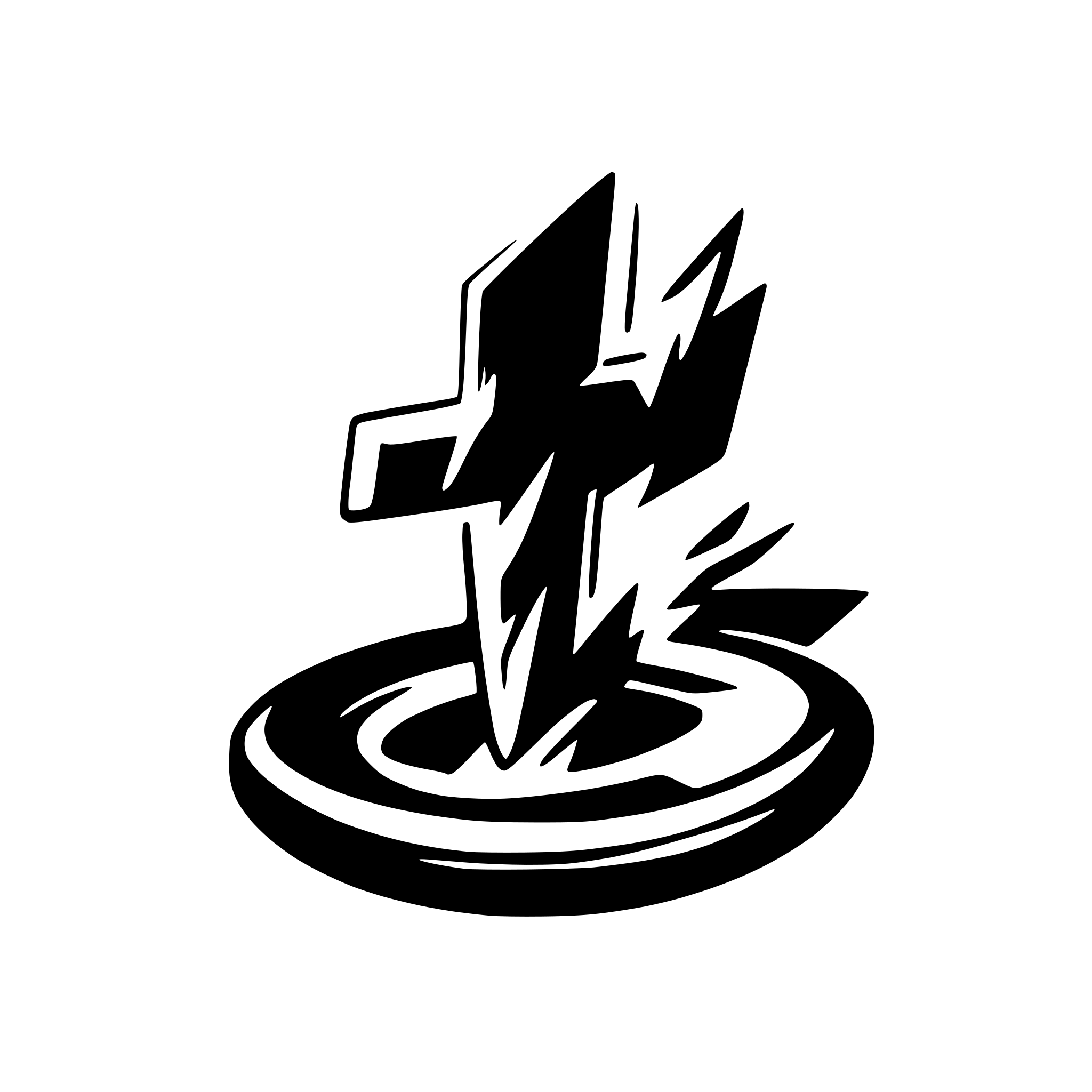 AI-generated SVG of a A logo for "POWERCOOL" is displayed against a white background. The word "POWER" is written in bold, dark blue lettering with a black outline. A stylized blue lightning bolt with black outlines extends horizontally, replacing the "W" in "POWER" and continuing partially over the "E", creating a lightning effect for the "W". The word "COOL" follows "POWER", also in bold, dark blue letters with a black outline. The tops of the letters in "COOL" are covered in white, suggesting a layer of snow. Thre