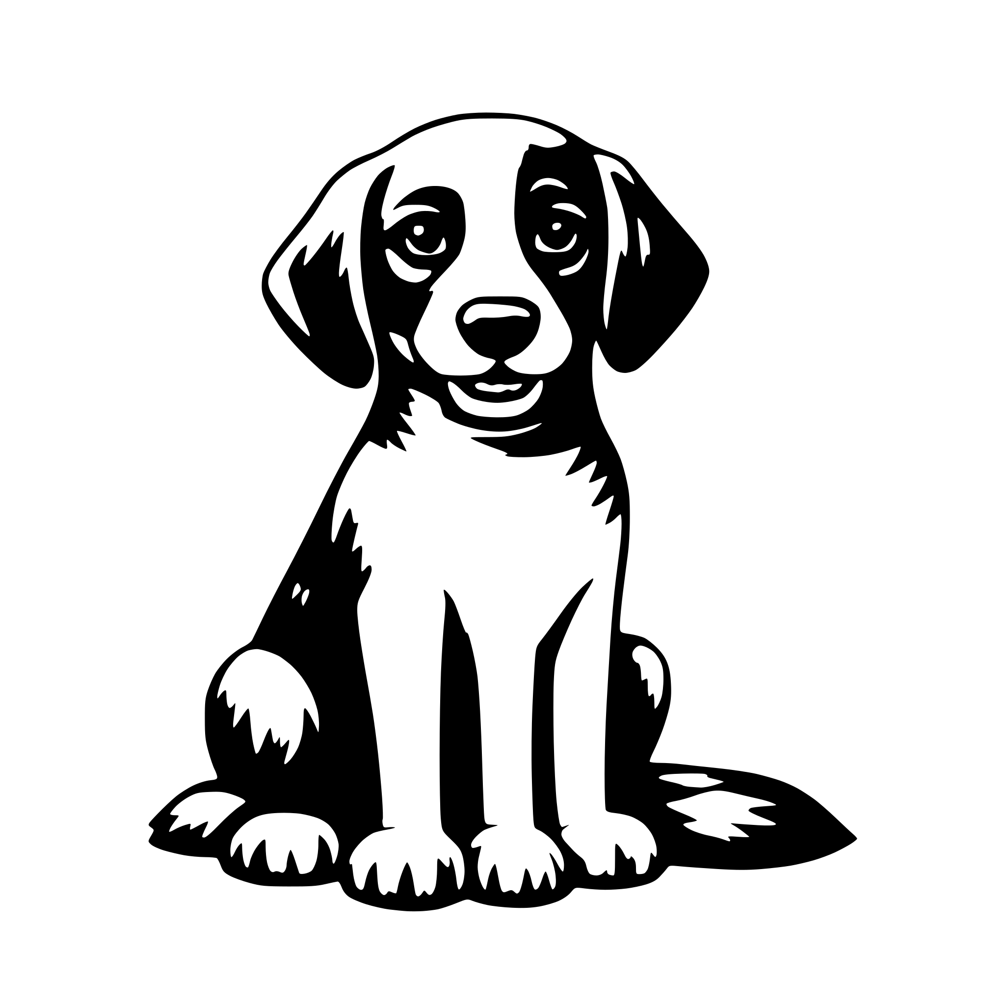 AI-generated SVG of a a cute dog