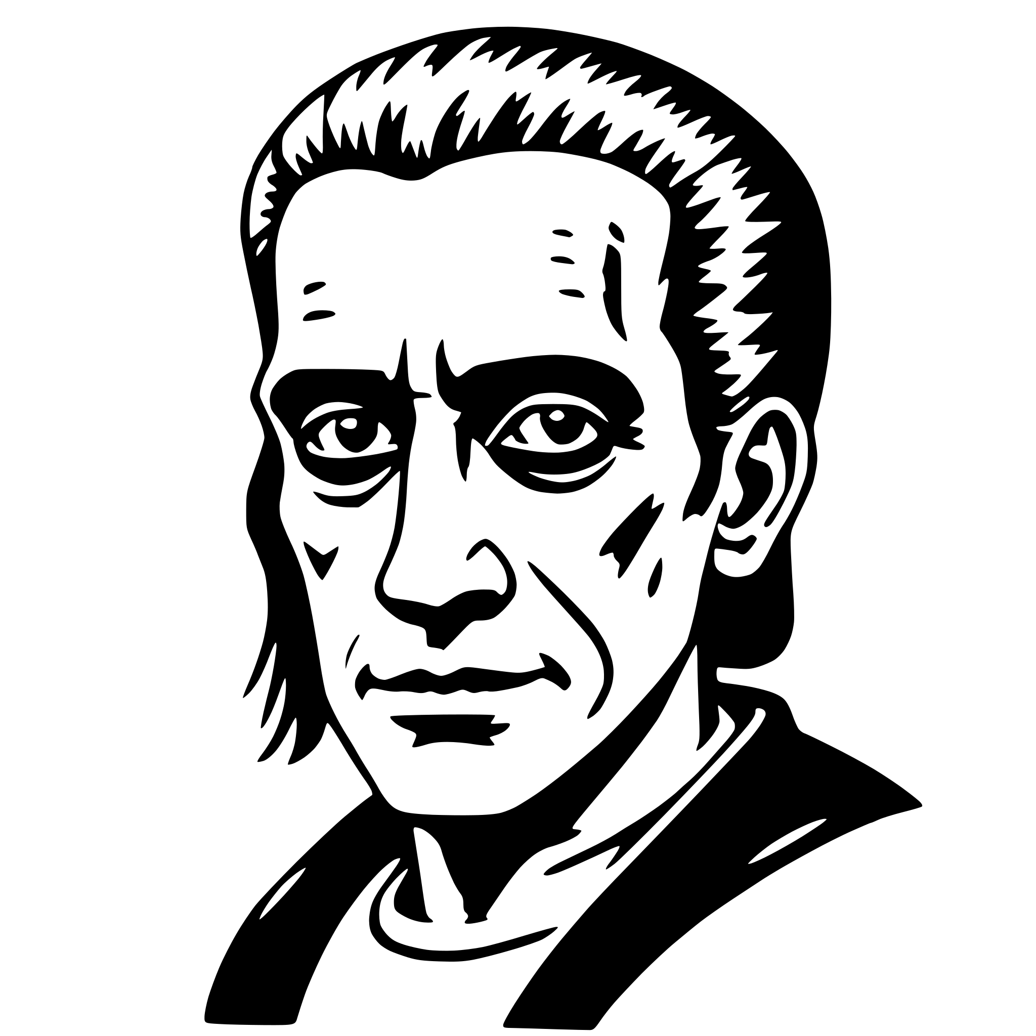 AI-generated SVG of a frankenstein