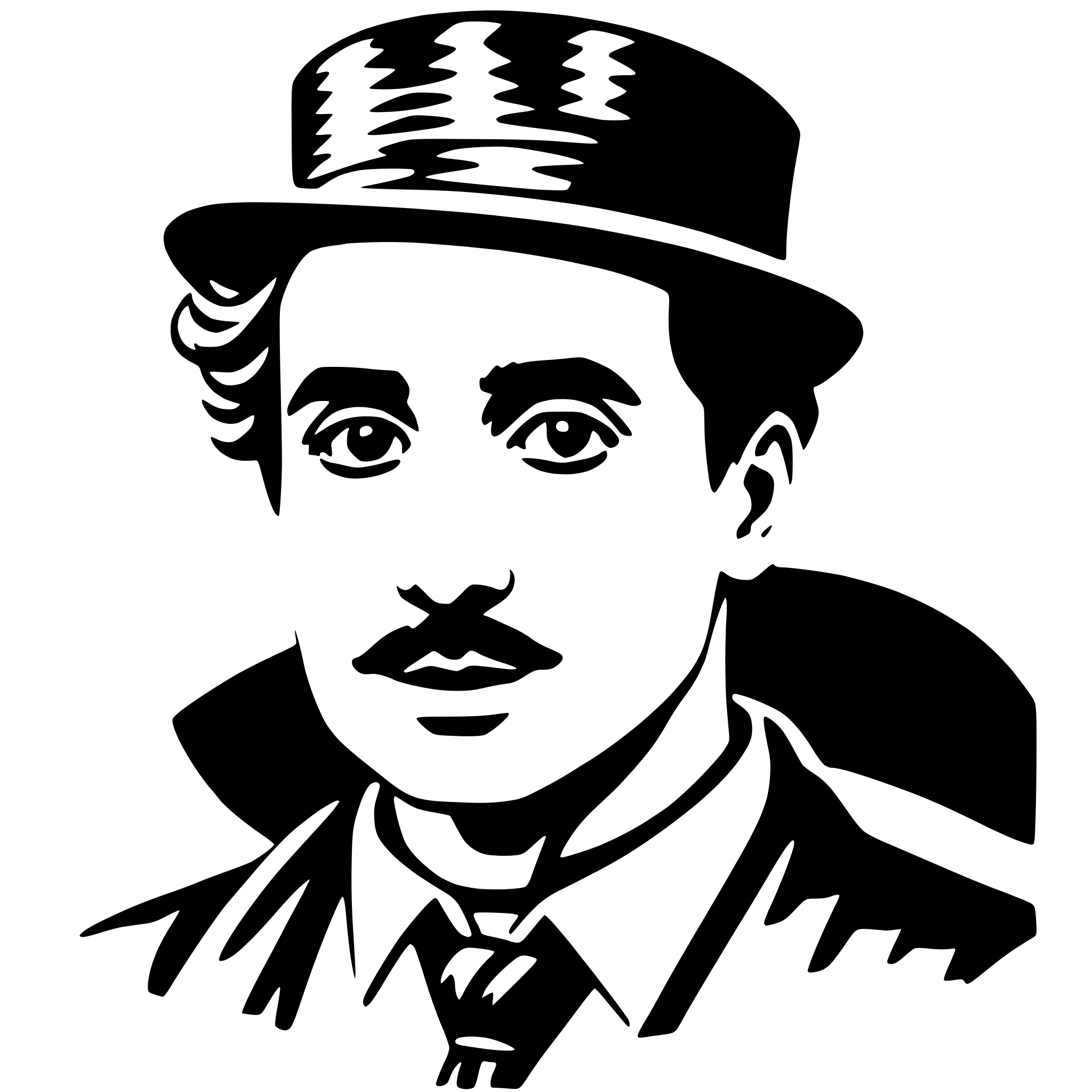 AI-generated SVG of a charlie chaplin