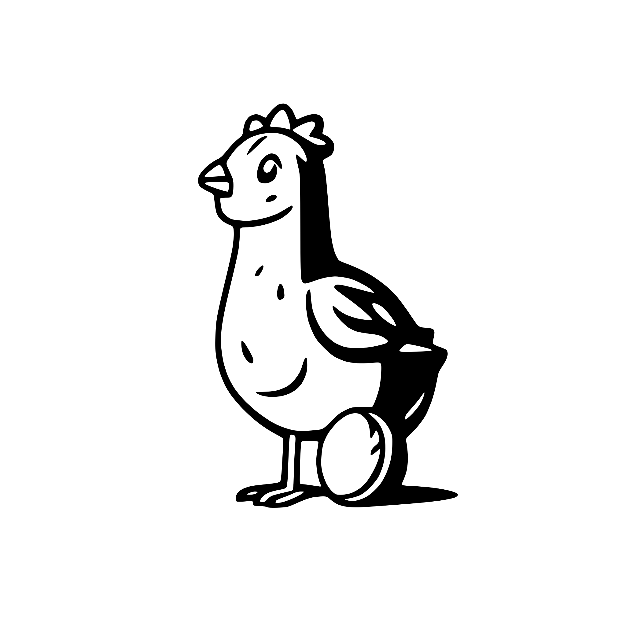 AI-generated SVG of a a hen with a egg on the ground