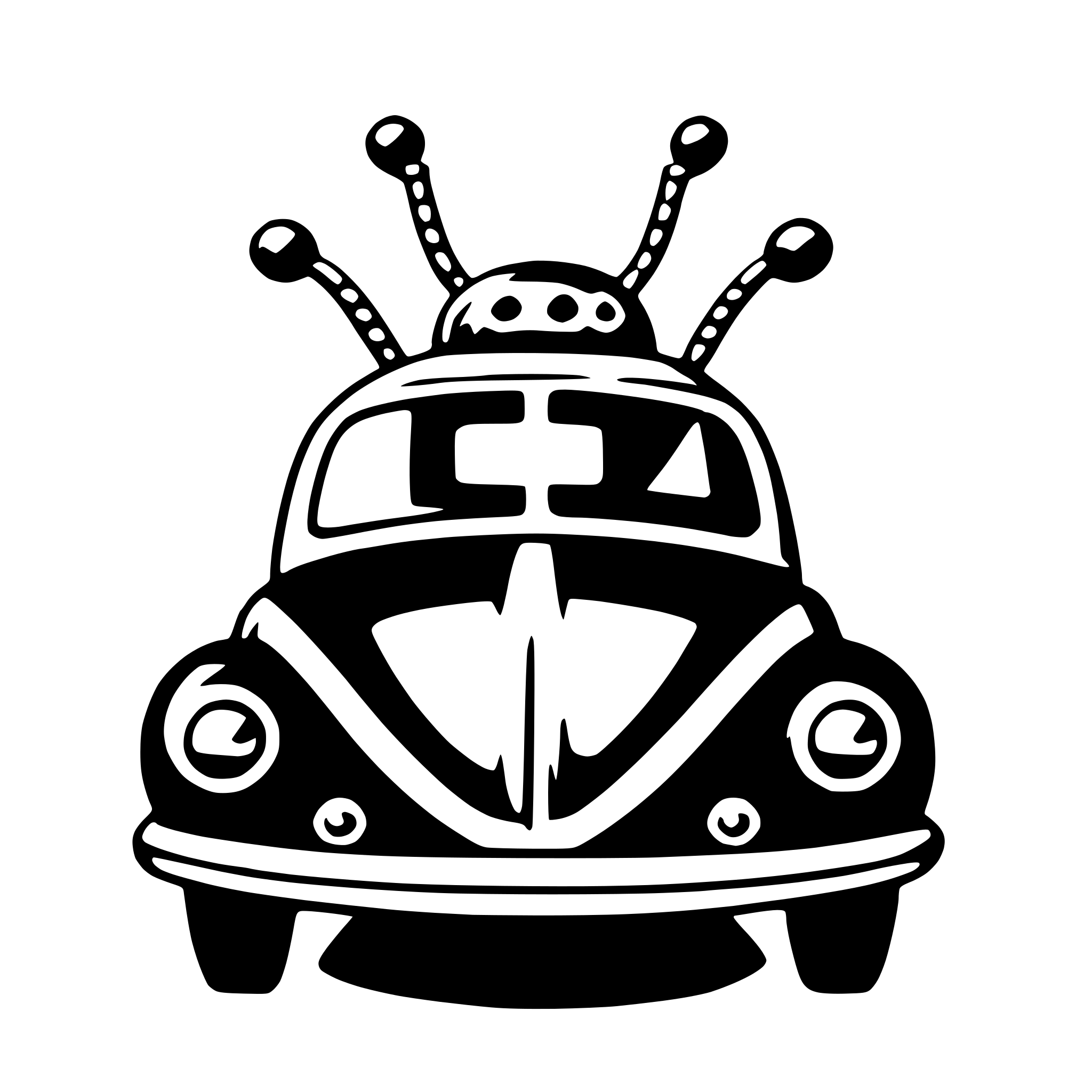 AI-generated SVG of 'beetle with bowtie'