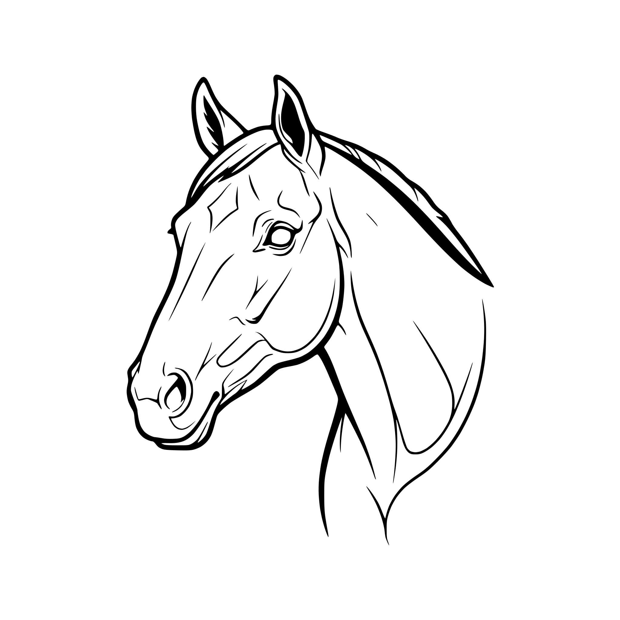 AI-generated SVG of a horse