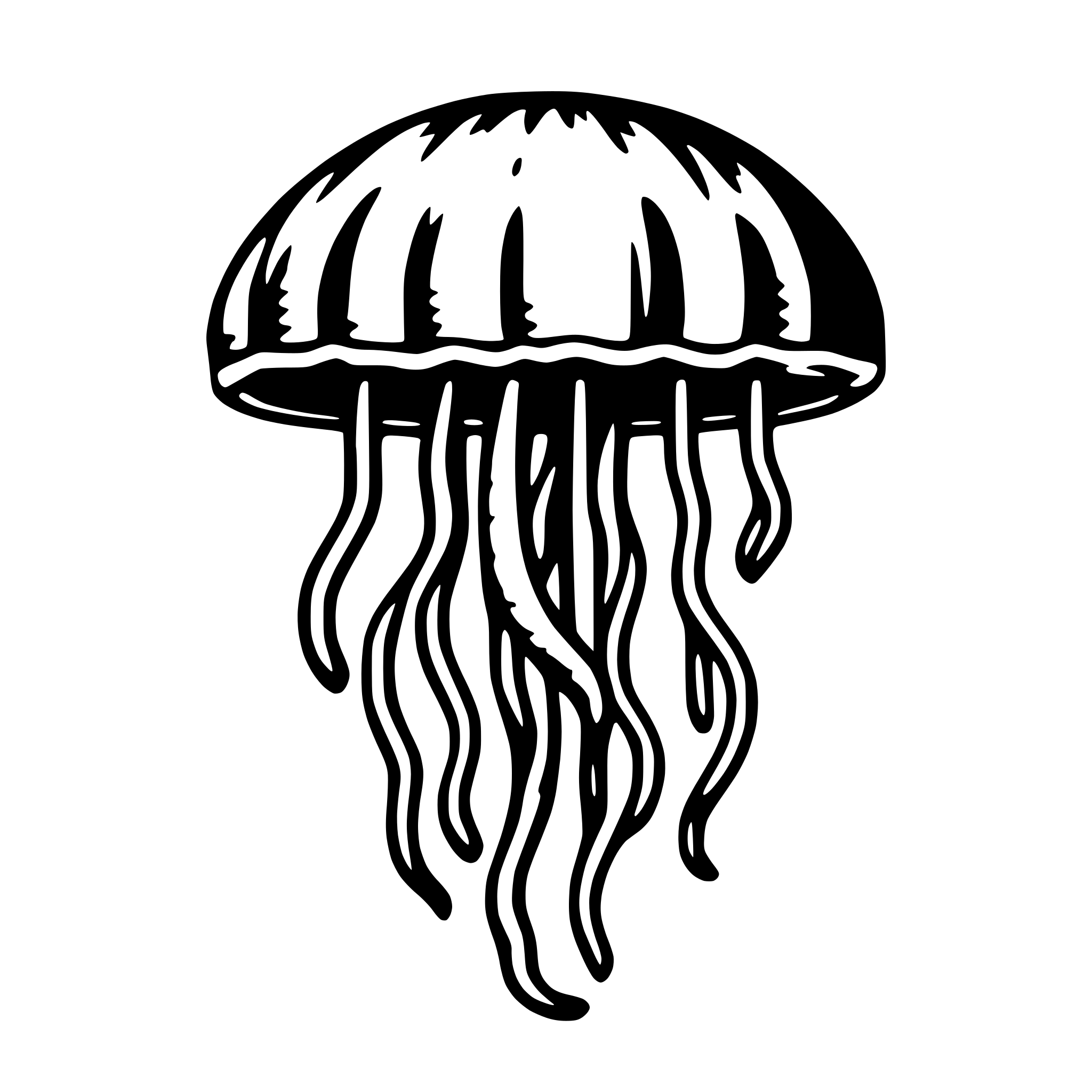 AI-generated SVG of a jellyfish